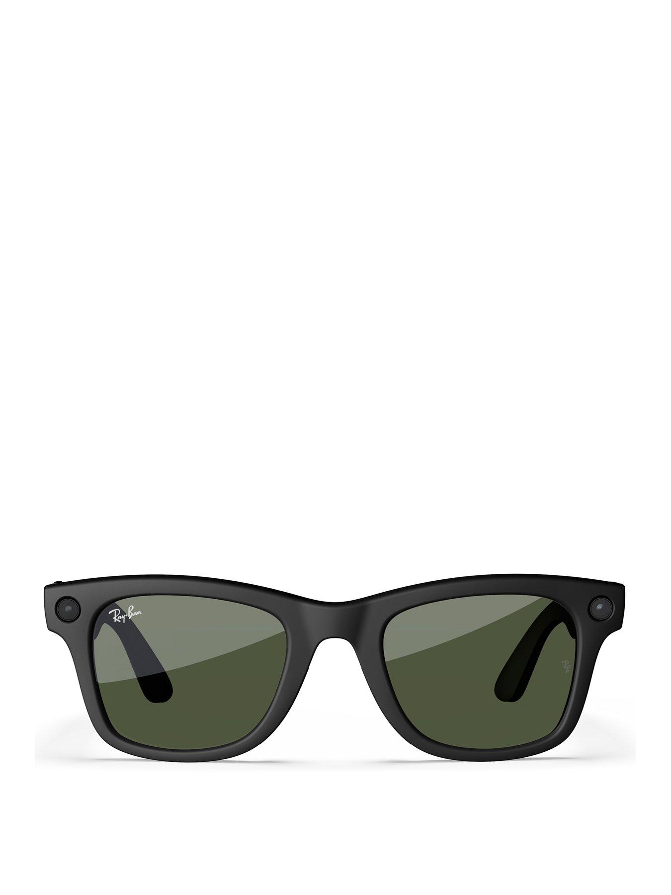 Ray Ban Meta Wayfarer Large Smart Glasses Matte Black Clear to G15 Green Transitions sup sup Very