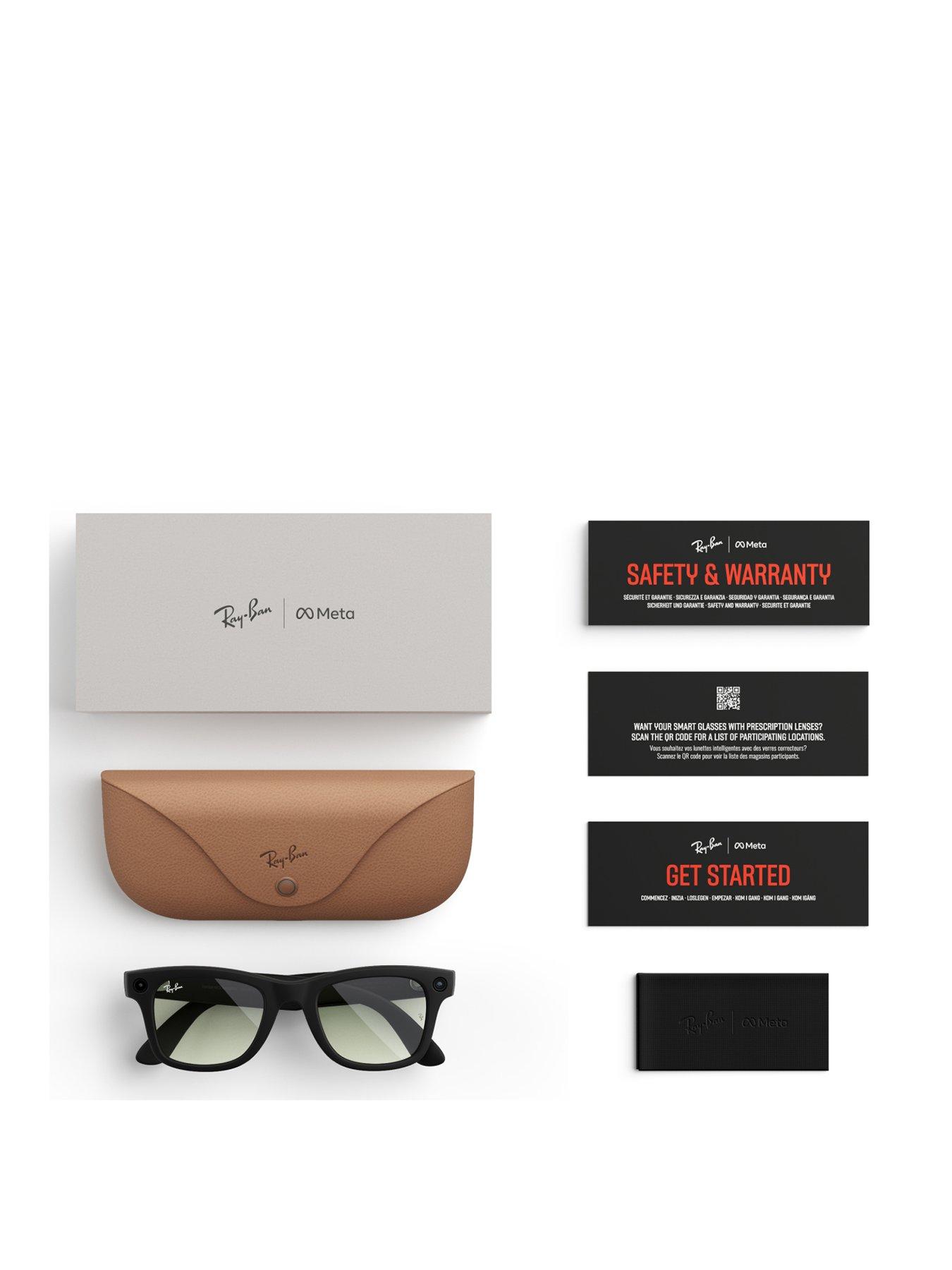 Ray-Ban Meta Wayfarer (Large) Smart Glasses Matte Black, Clear