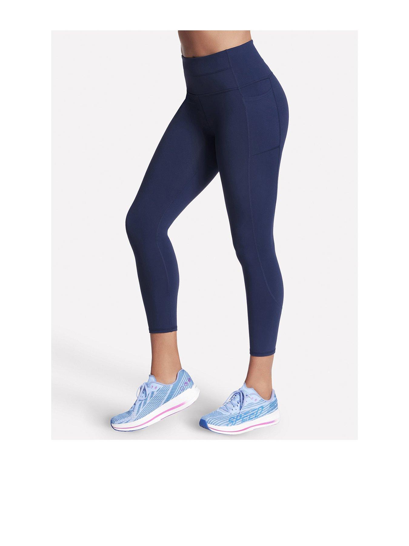 undefined Women's High Waisted 7/8 Legging Knit - Blue Iris