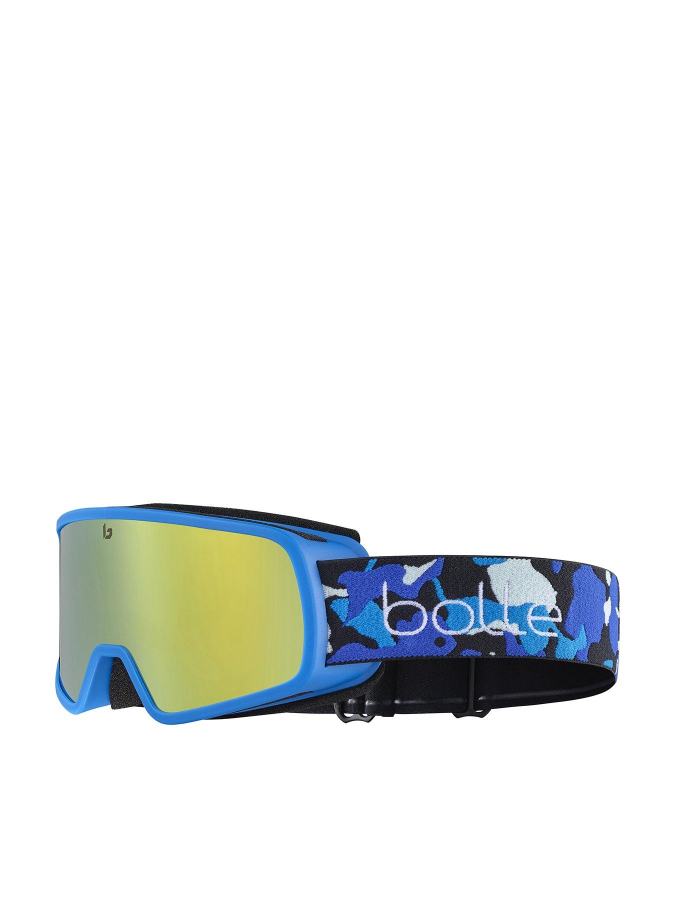 undefined Kids' Nevada Junior Ski Goggles - Blue Camo/Yellow