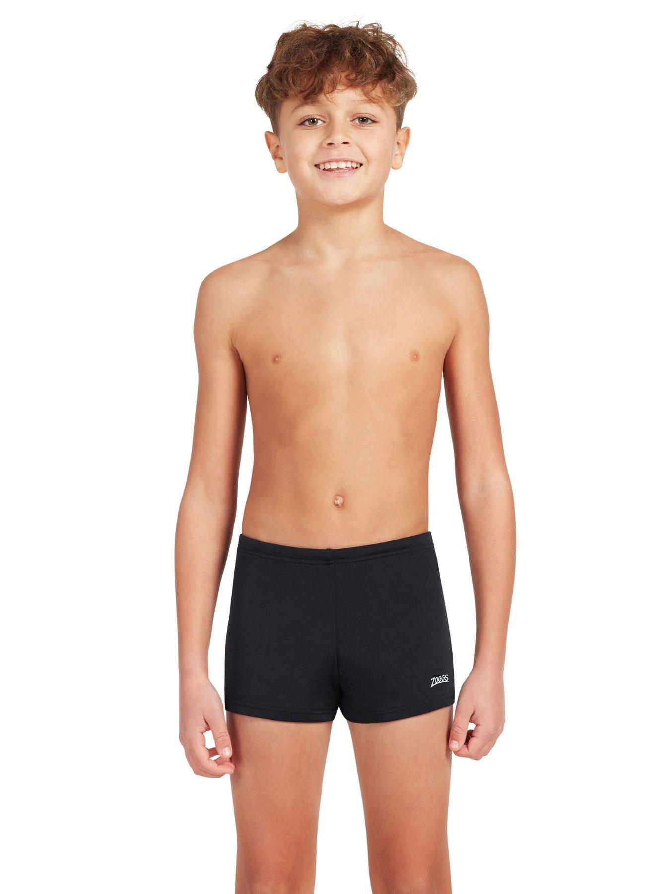 undefined Boys Ecolast+ Cottesloe Hip Racer Swim Shorts - Black