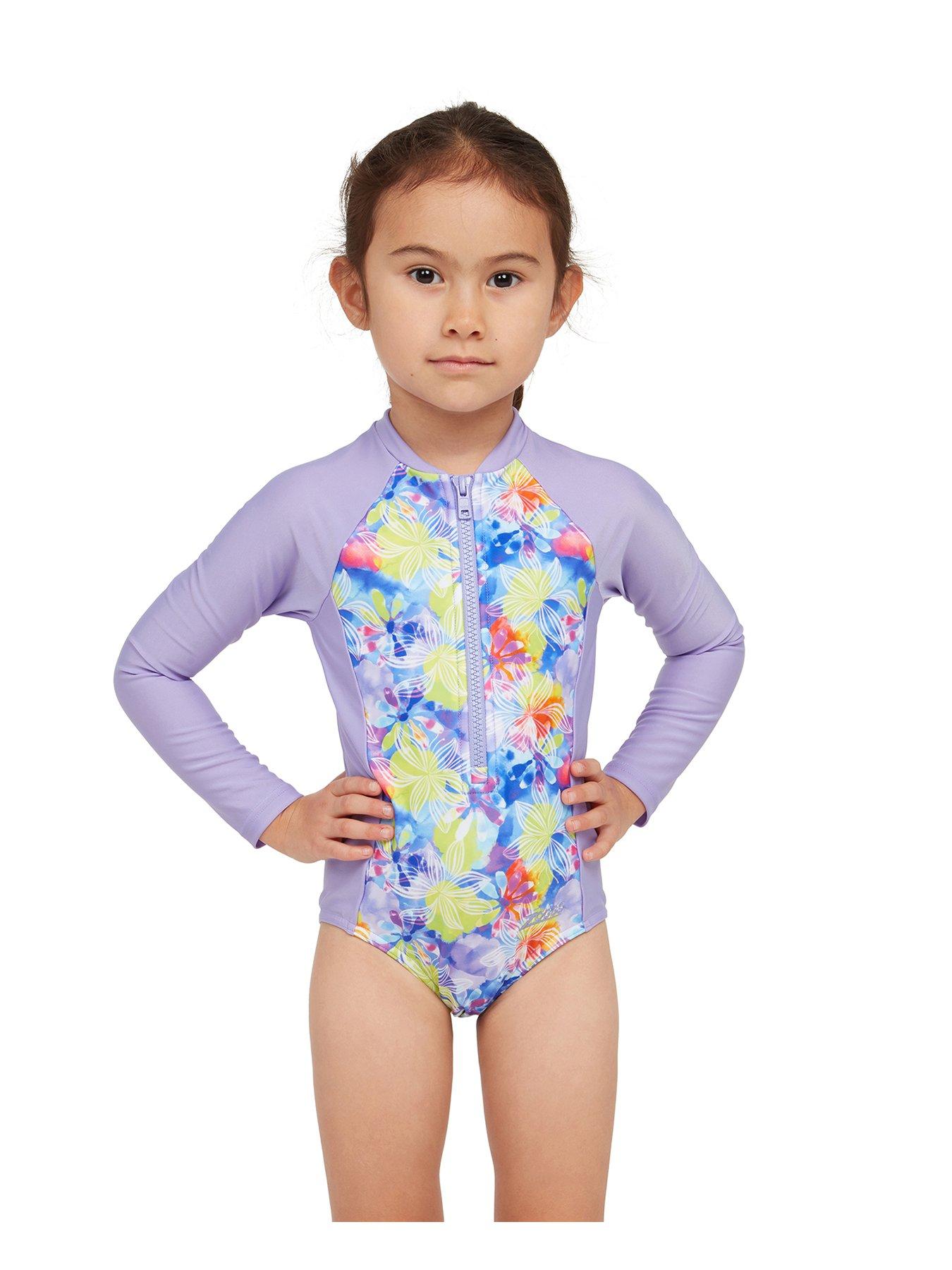 Zoggs Girls Ecolast Gala Paddle Suit - Purple