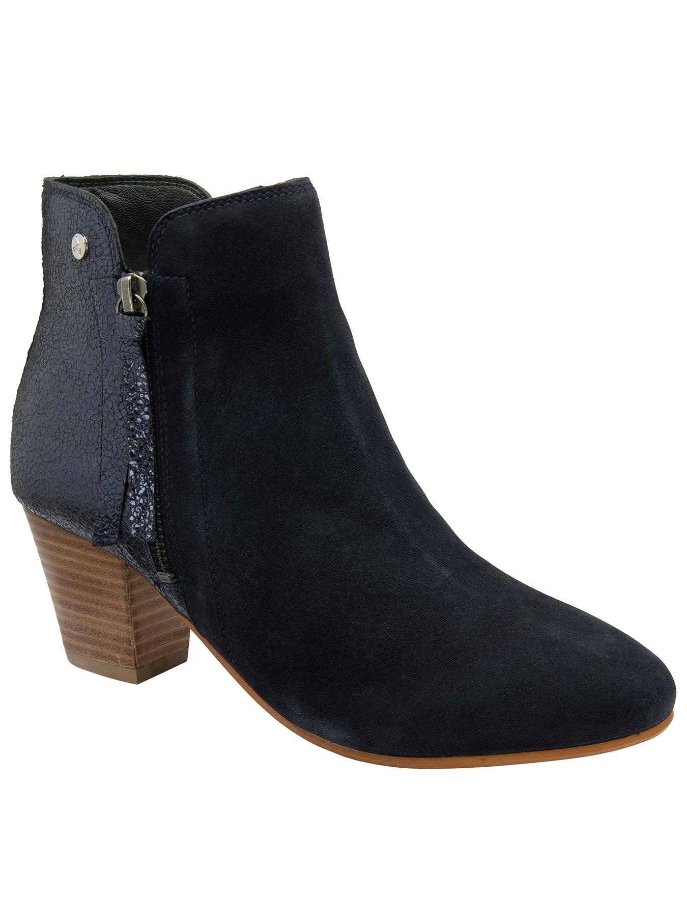 Ravel Tay Suede Ankle Boot - Navy, Navy, Size 4, Women