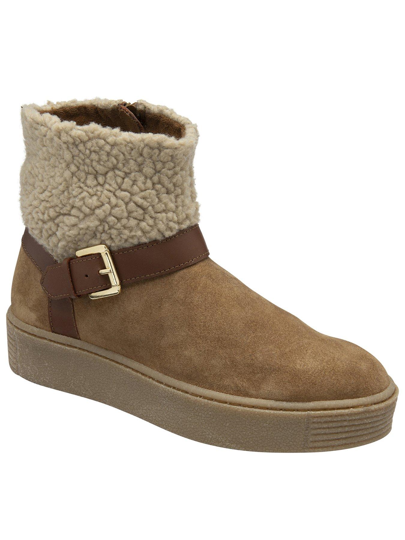 Ravel Hetton Fur Lined Suede Ankle Boot - Tan, Brown, Size 5, Women