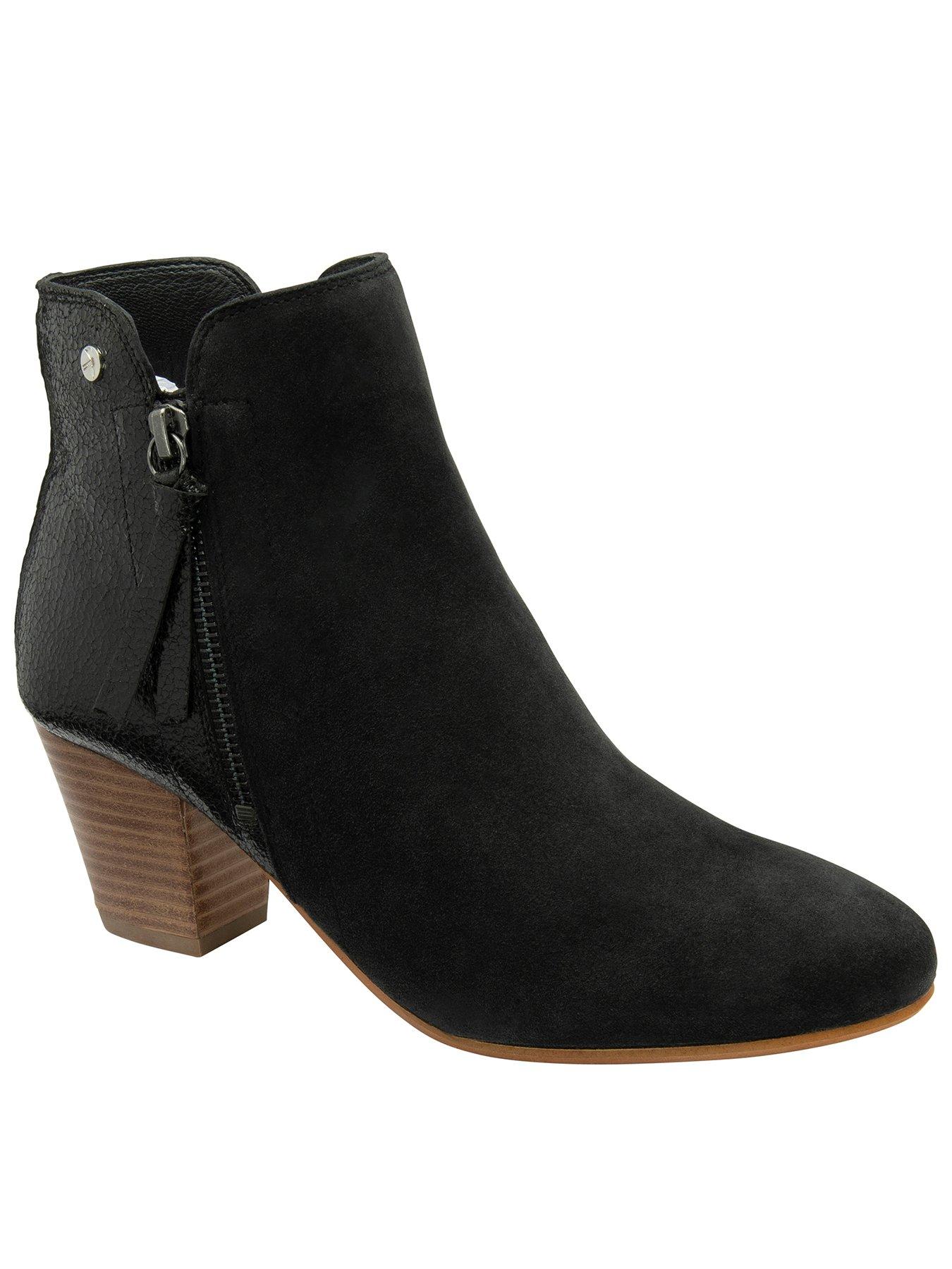 Ravel Tay Suede Ankle Boot - Black
