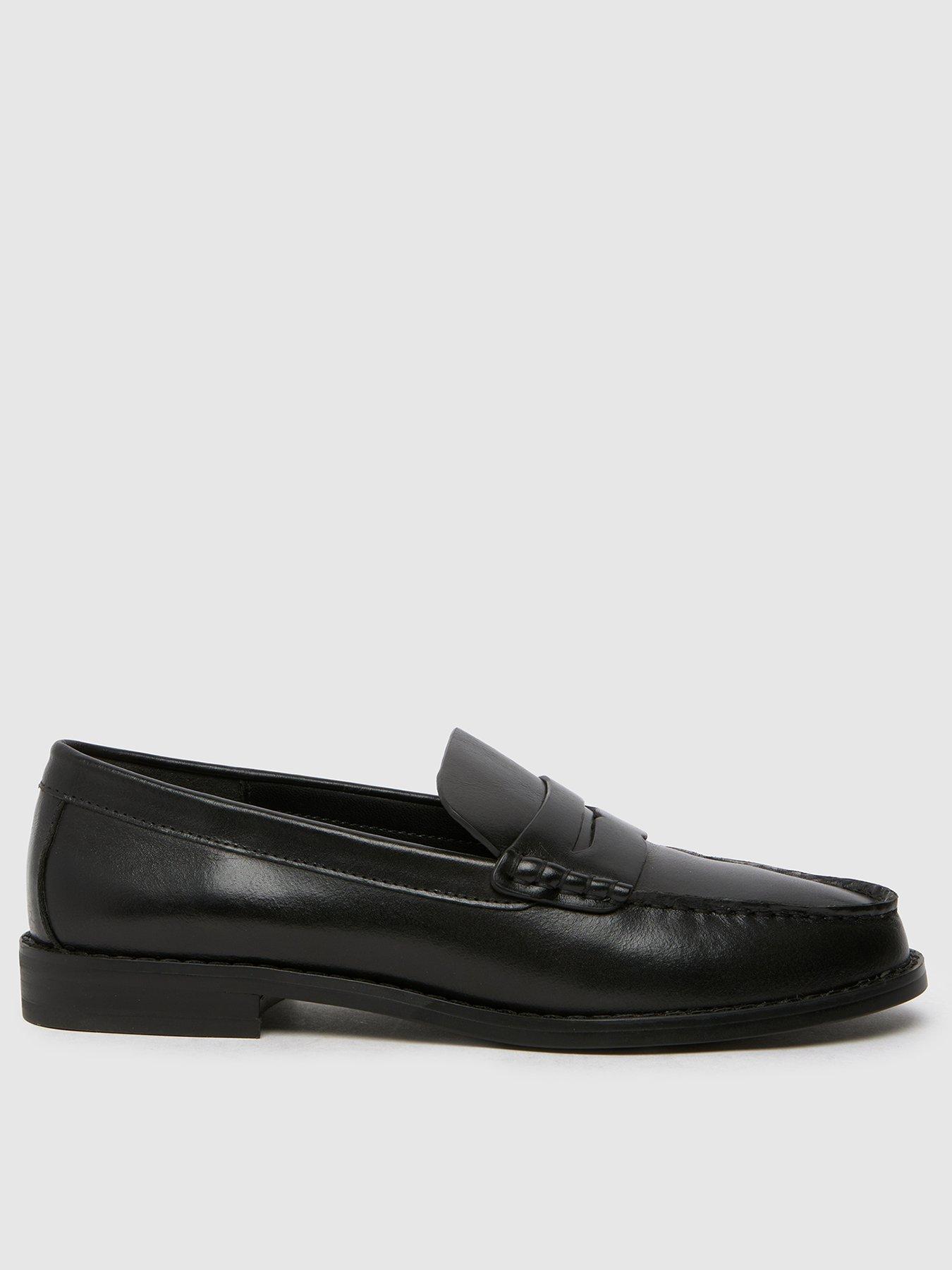 Schuh Lillian Leather Flexi Penny Loafer - Black