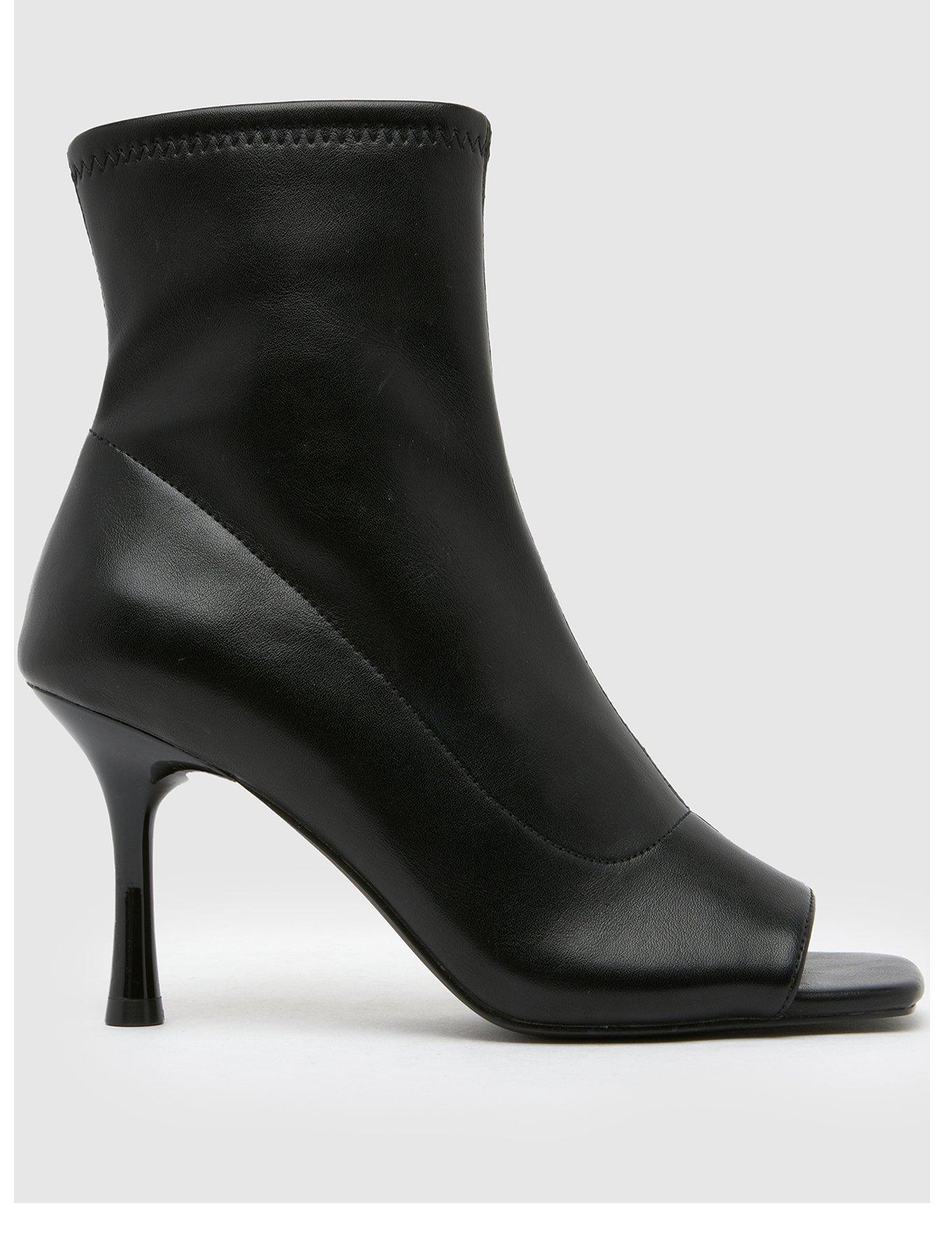 Schuh Beatrice Peep Toe Boot Black Very