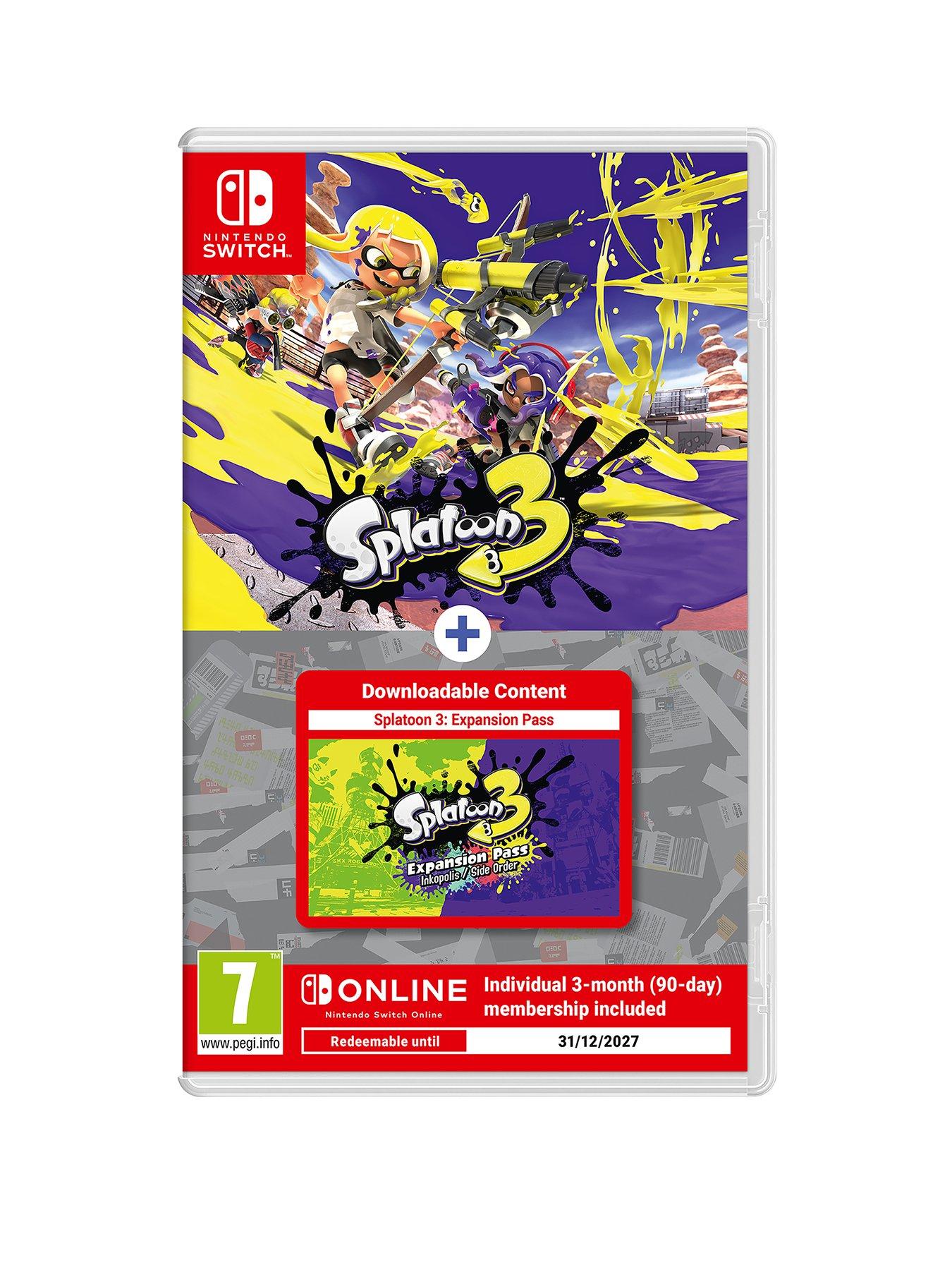 Nintendo Switch Splatoon 3 With Expansion Pass & Nintendo Switch Online 3-Month Membership