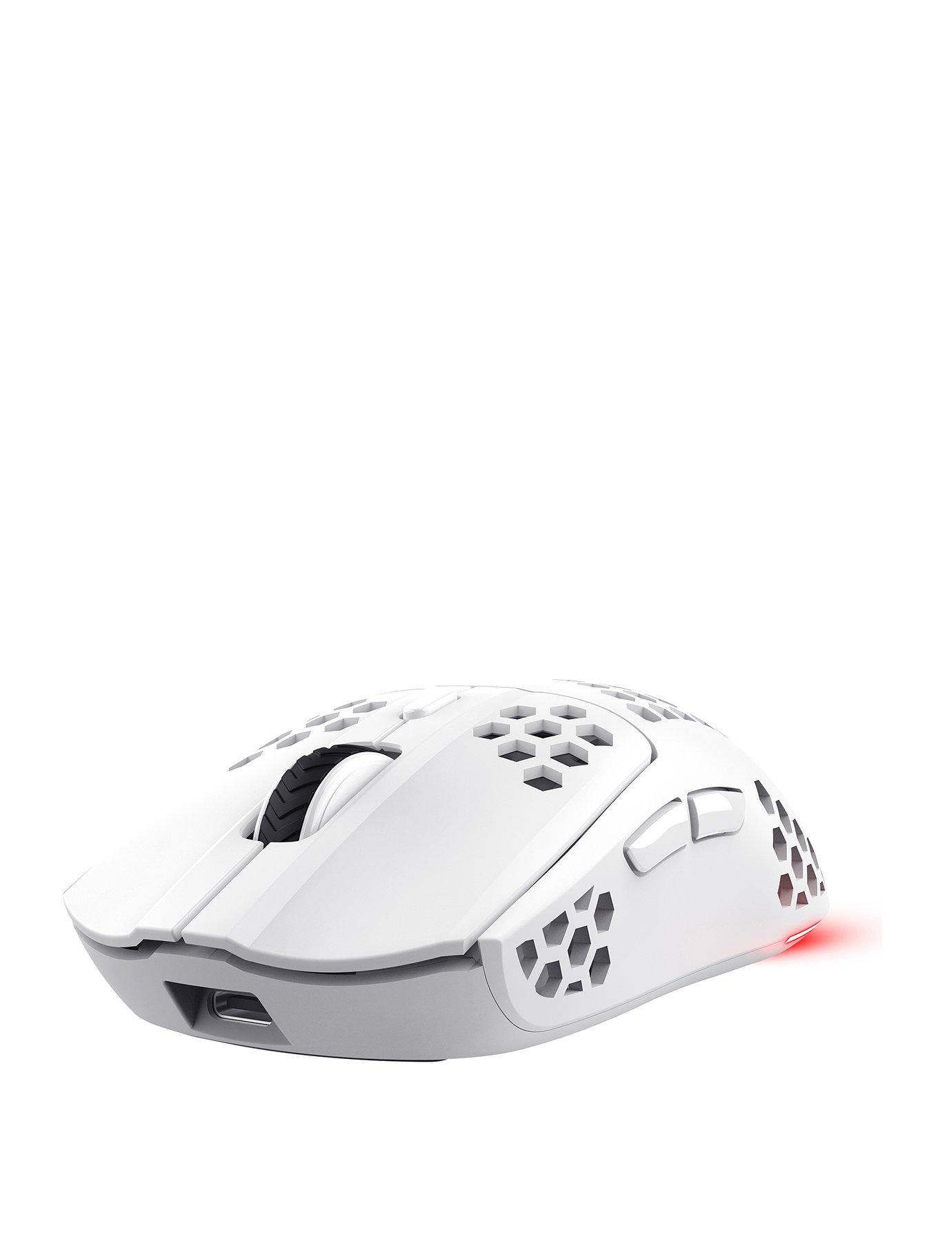 Image 1 of 7 of Trust GXT929W Helox Ultra-Lightweight Wireless RGB White Gaming Mouse for PC, Laptop