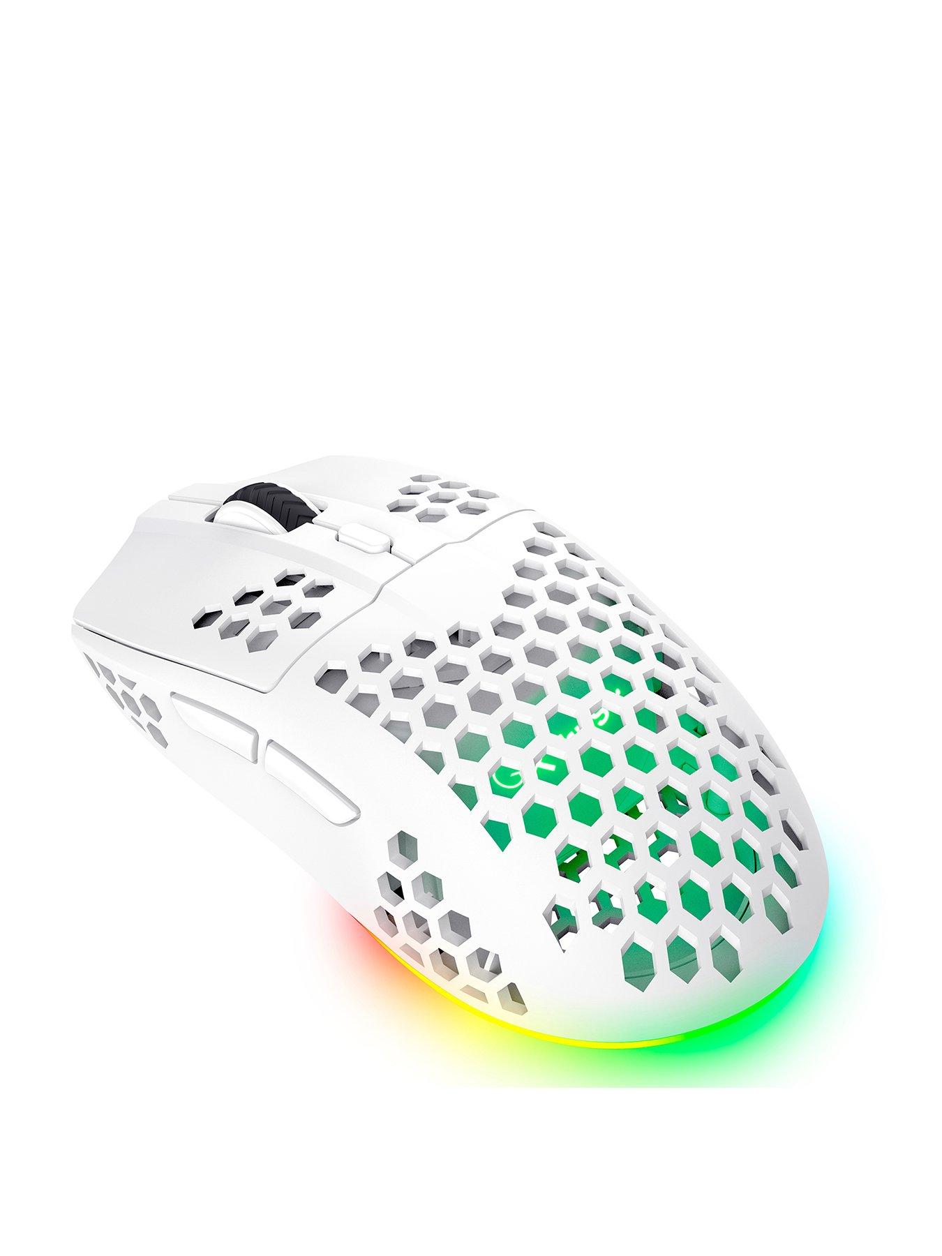 Image 2 of 7 of Trust GXT929W Helox Ultra-Lightweight Wireless RGB White Gaming Mouse for PC, Laptop