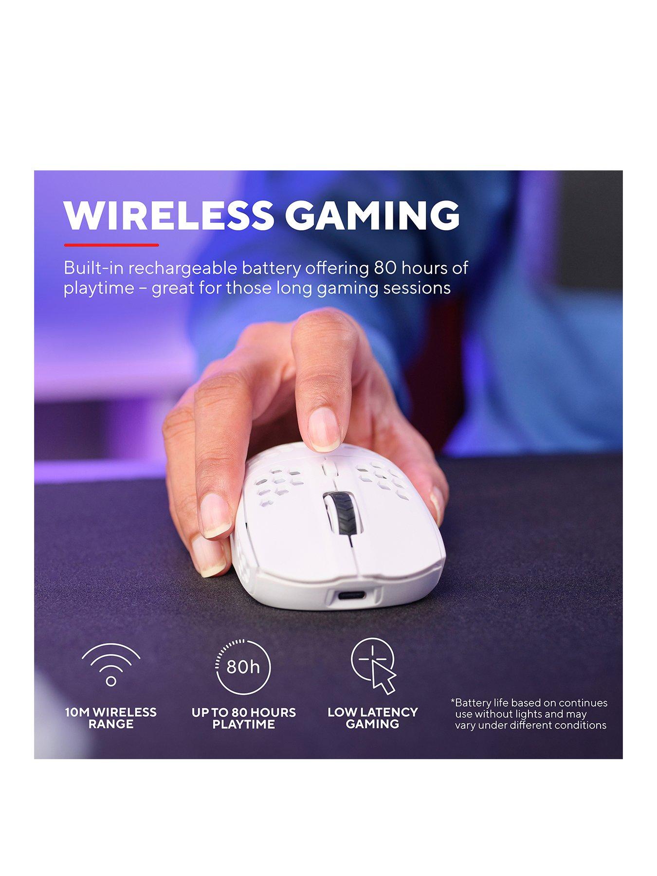 Image 3 of 7 of Trust GXT929W Helox Ultra-Lightweight Wireless RGB White Gaming Mouse for PC, Laptop