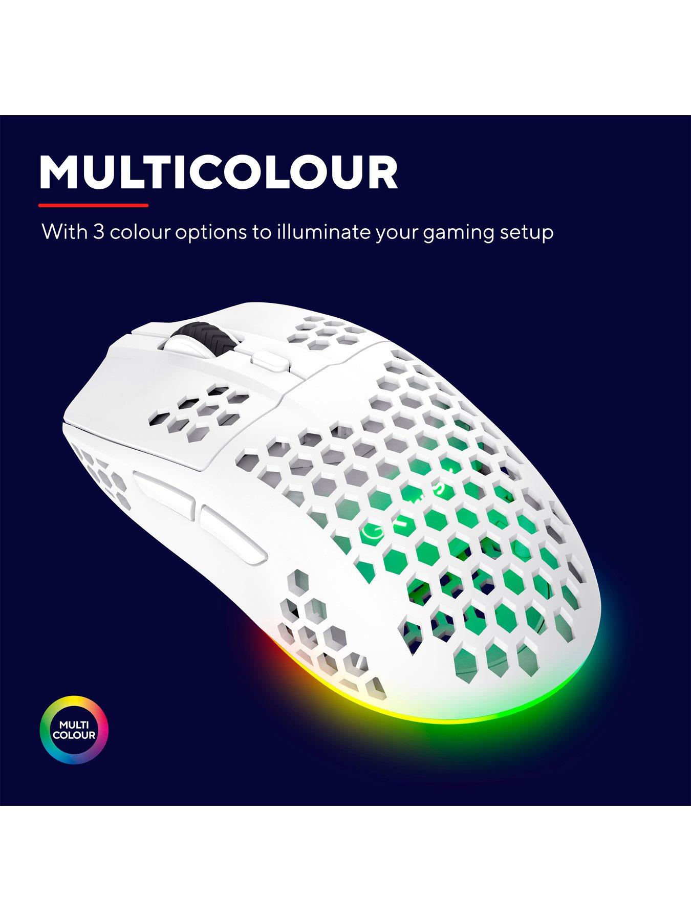 Image 5 of 7 of Trust GXT929W Helox Ultra-Lightweight Wireless RGB White Gaming Mouse for PC, Laptop