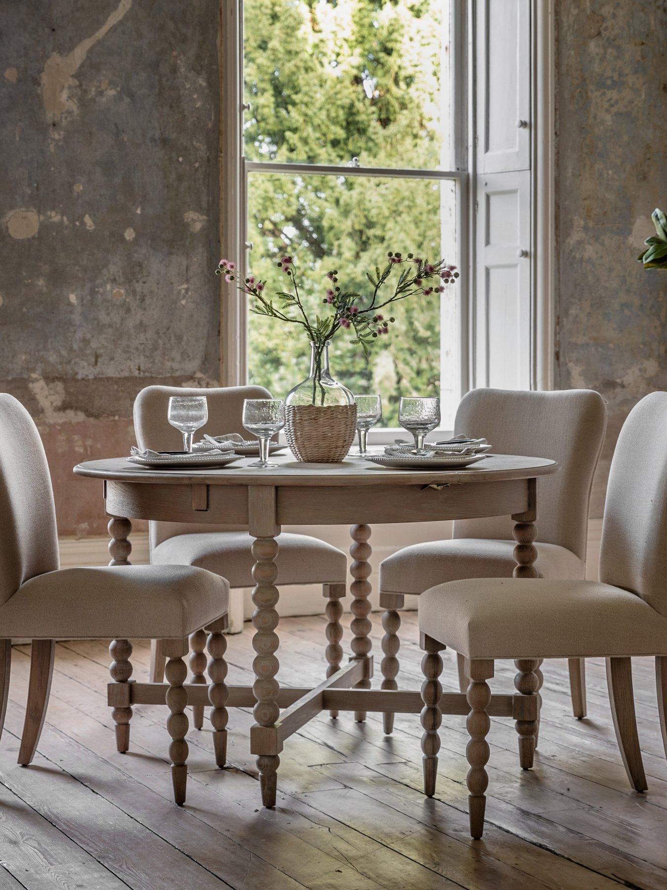 Product photograph of Gallery Piave 120 - 160 Cm Round Extendable Dining Table from very.co.uk