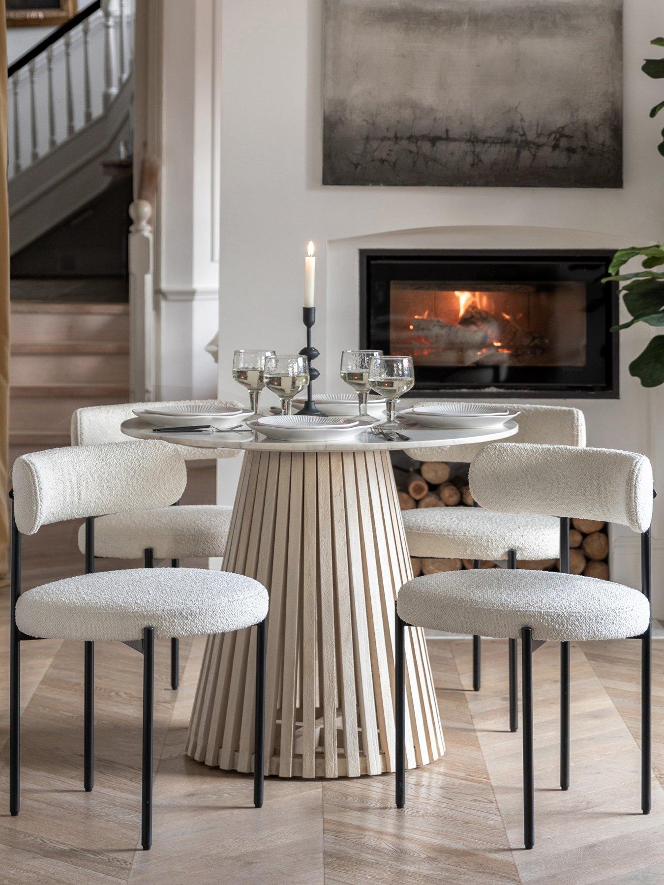 Gallery Direct Set of 2 Sierra Vanilla Dining Chairs