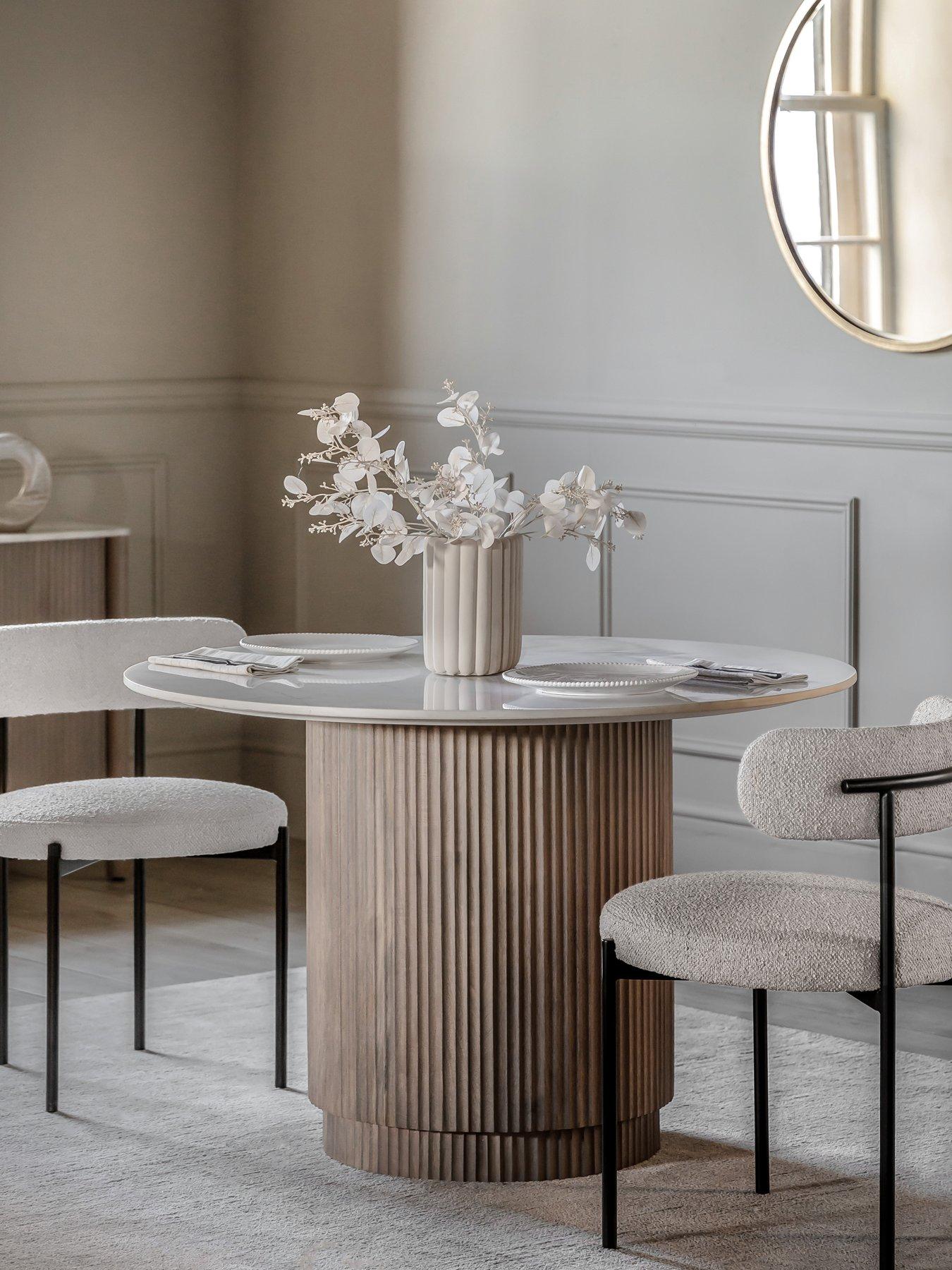 Product photograph of Gallery Amur 110 Cm Round Dining Table from very.co.uk