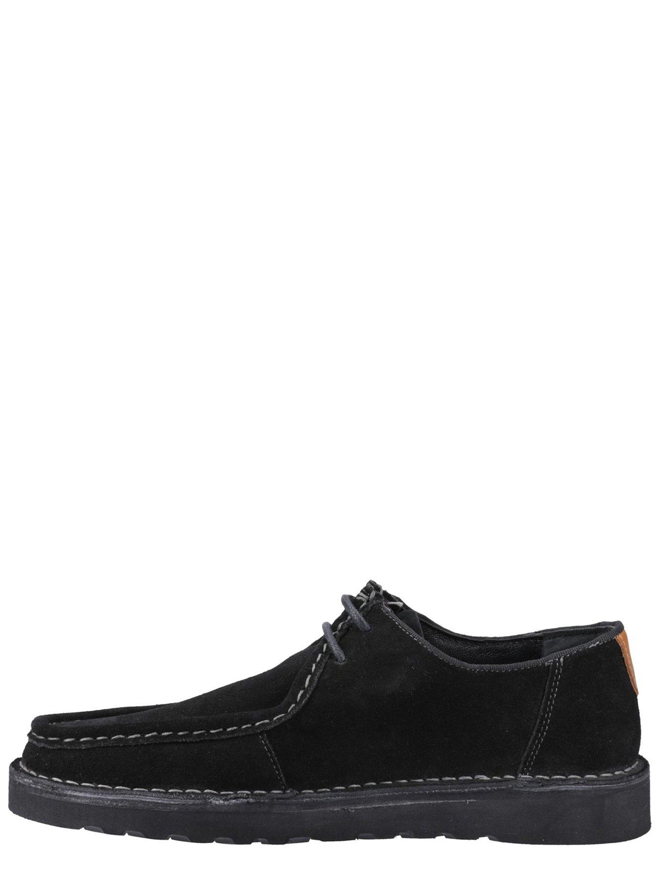 Image 4 of 5 of Hush Puppies Otis Suede Lace Up Shoes - Black