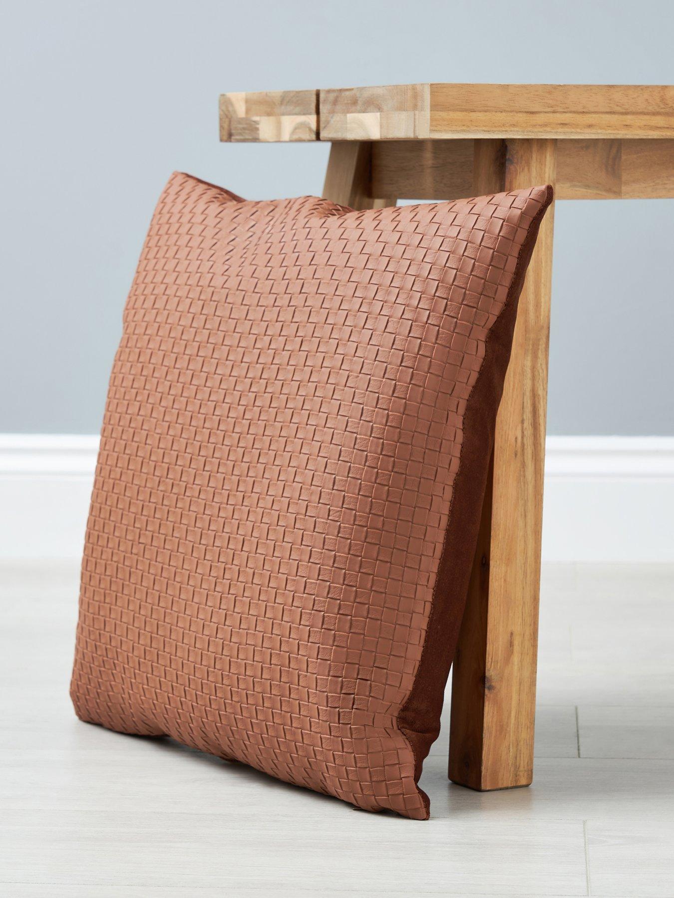 Image 3 of 6 of The Very Collection Weave Faux Leather Cushion