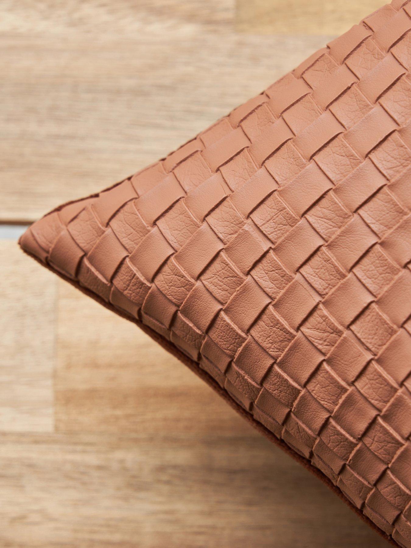 Image 4 of 6 of The Very Collection Weave Faux Leather Cushion