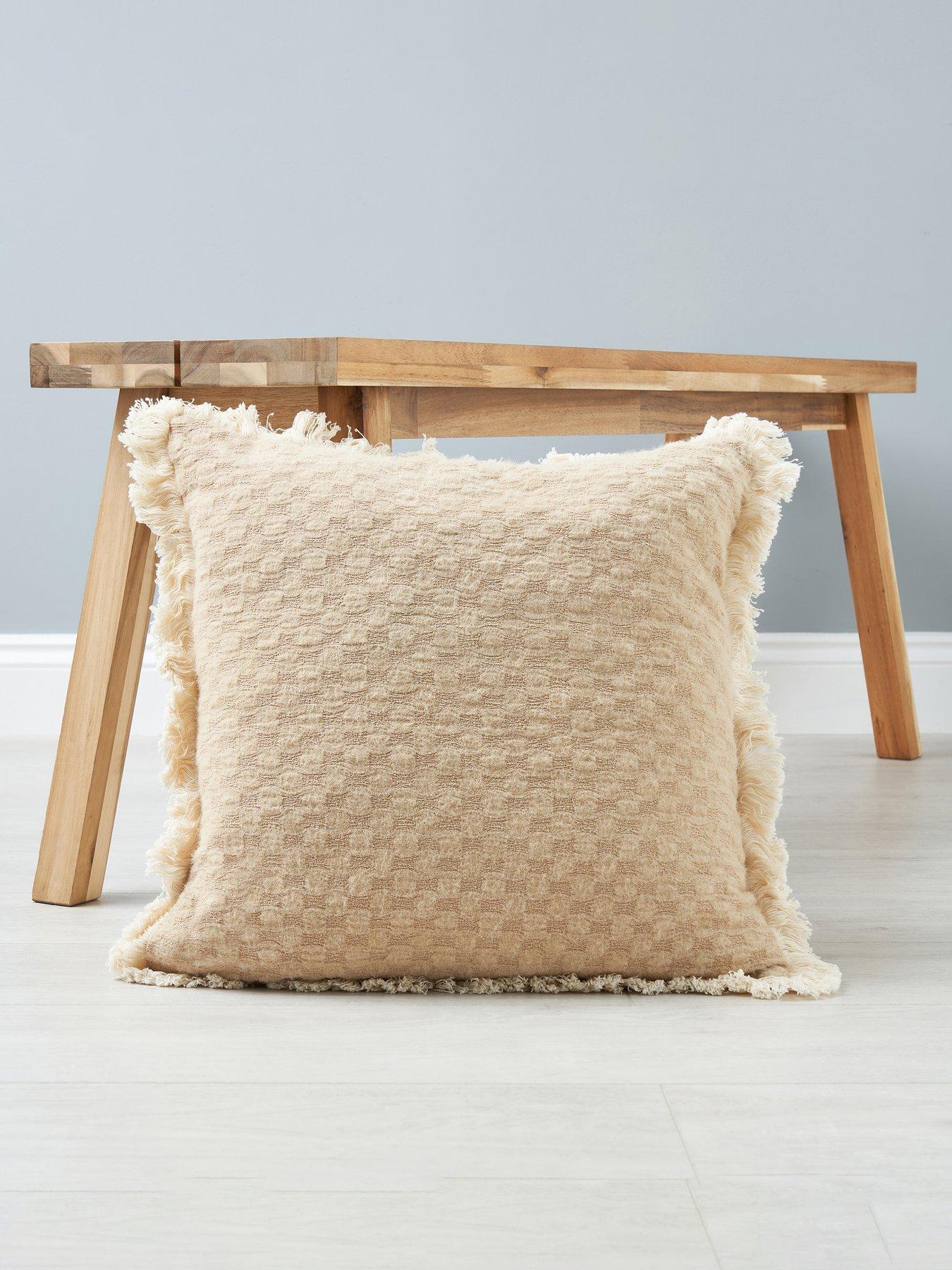 Product photograph of Very Home Small Checkerboard Cushion from very.co.uk