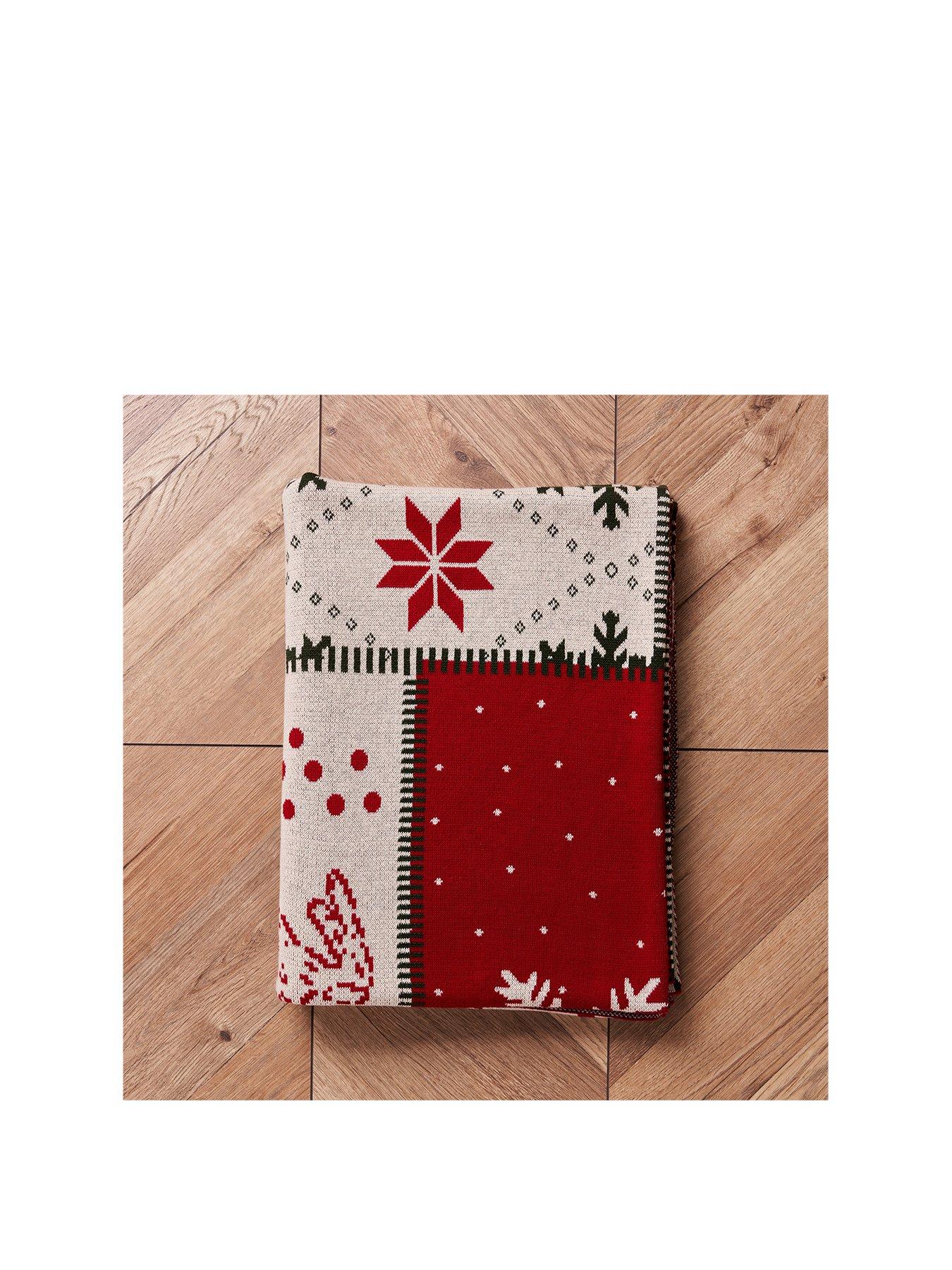 Image 2 of 6 of The Very Collection Christmas Patchwork Throw