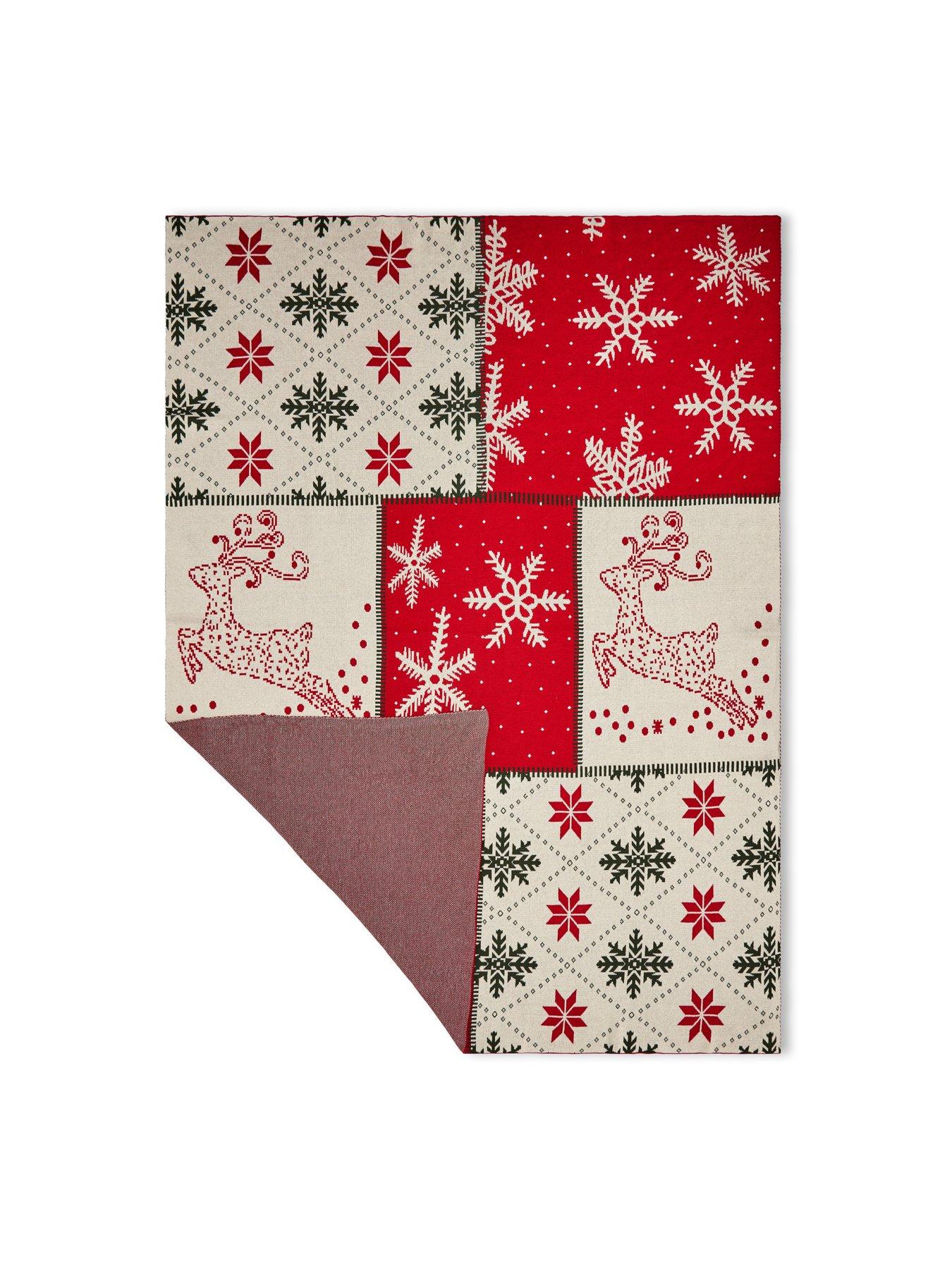 Image 6 of 6 of The Very Collection Christmas Patchwork Throw