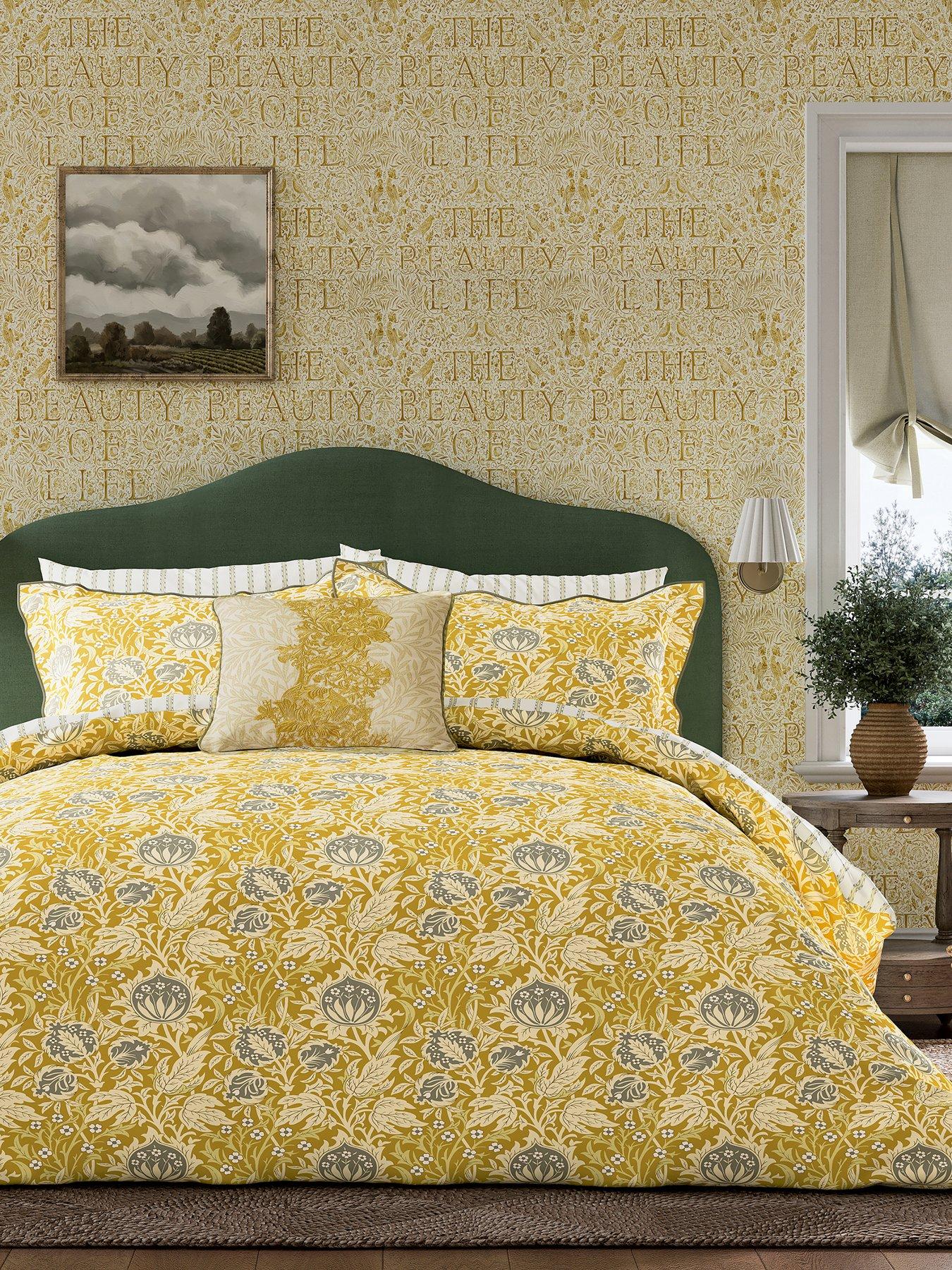 Product photograph of Morris Co Elmcote Sunflower Duvet Cover Set from very.co.uk