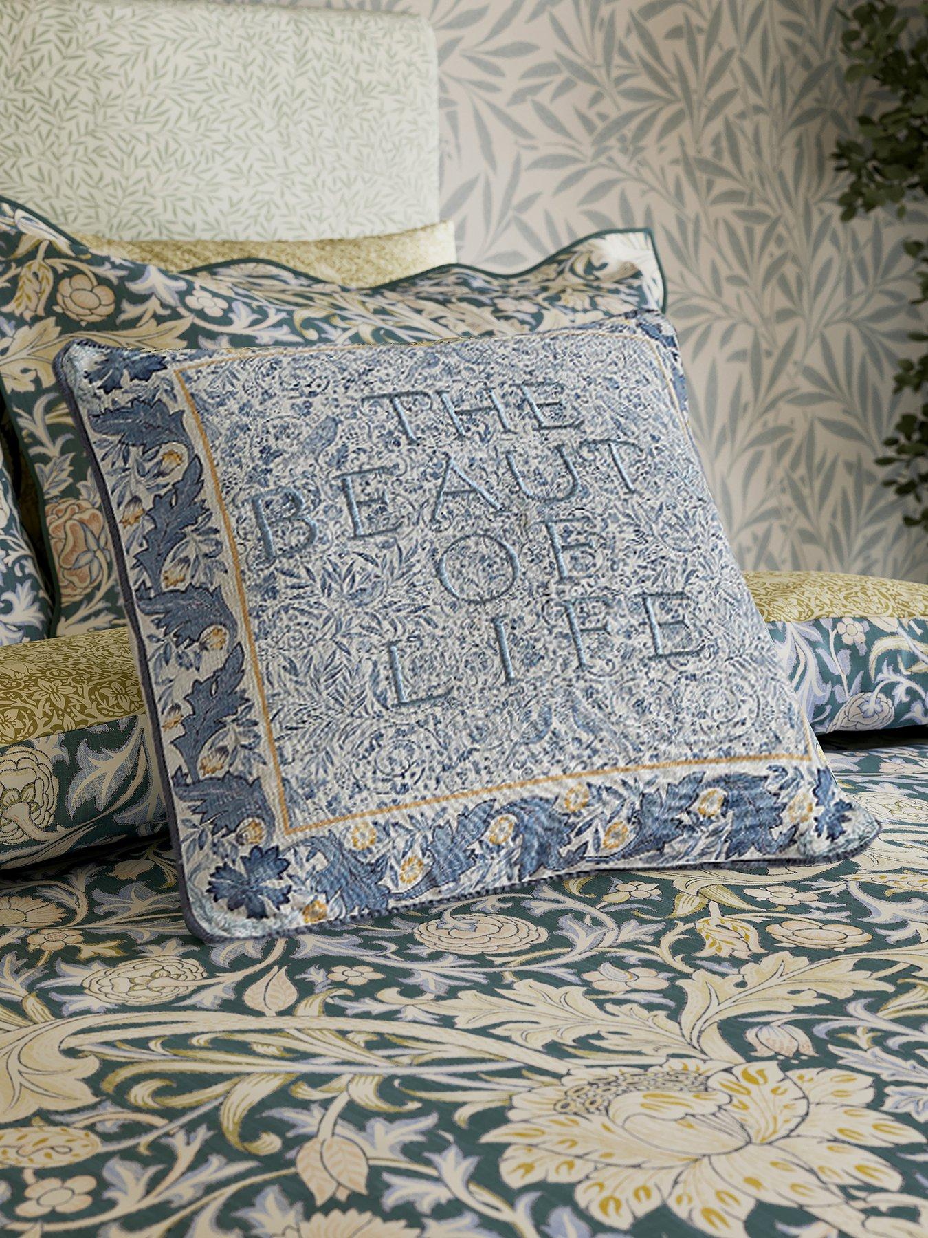 Product photograph of Morris Co Trent Cushion 50x50cm- River Wandle from very.co.uk