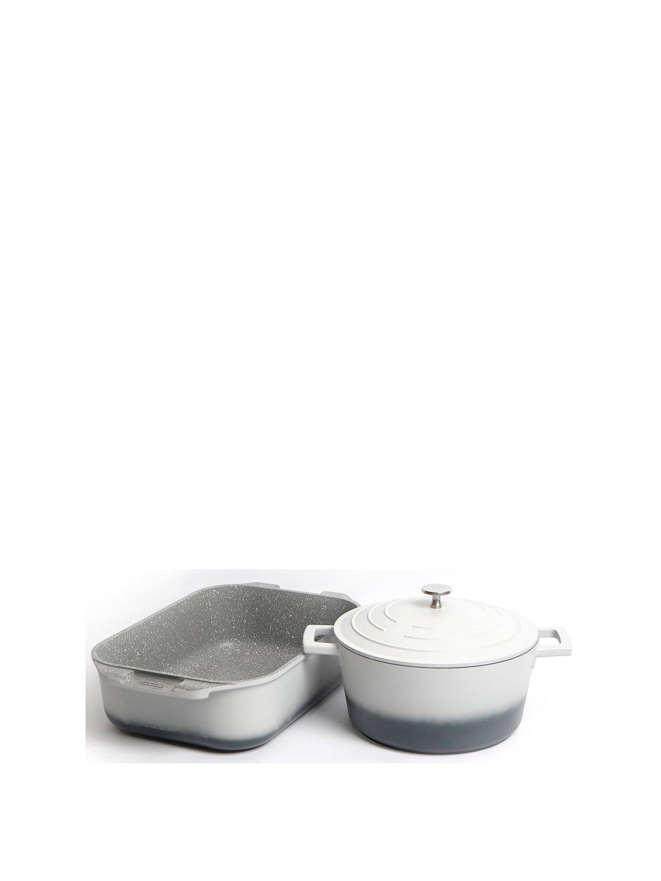 Image 2 of 4 of MasterClass 2 Piece Cast Aluminium Cookware Set With Non-stick 4l Casserole Dish And A Non-stick Roasting Pan