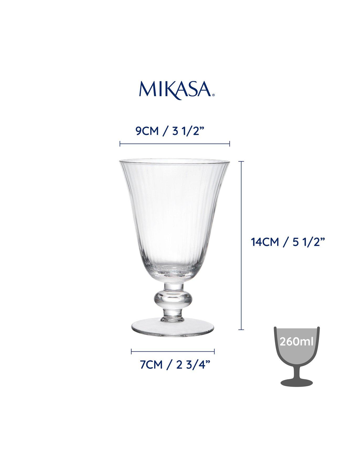 Image 6 of 6 of Mikasa Salerno Set of 4 Short-Stemmed Crystal White Wine Glasses
