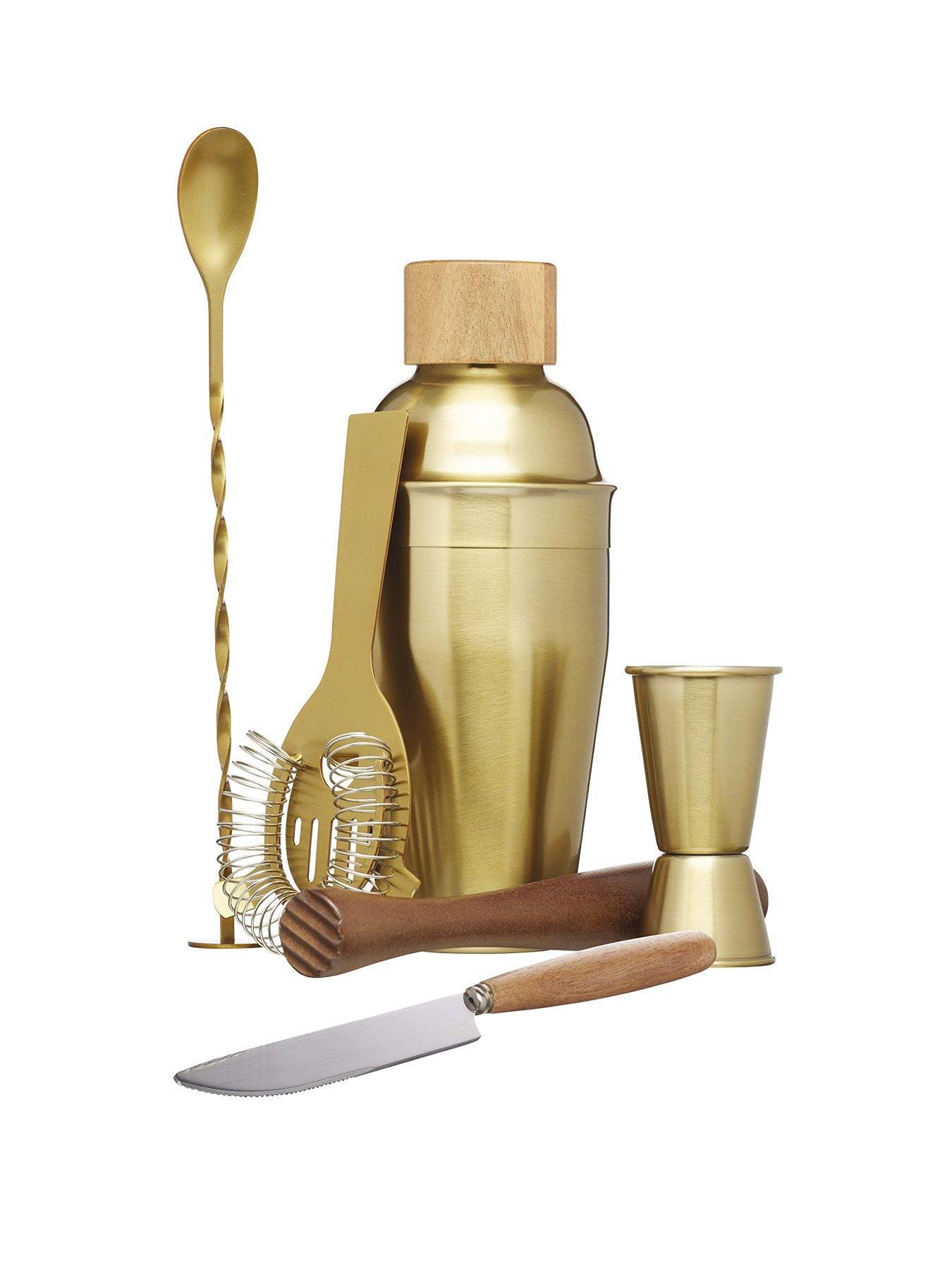 Image 2 of 5 of BarCraft 6 Piece Cocktail Making Tool Set, Gold Finish