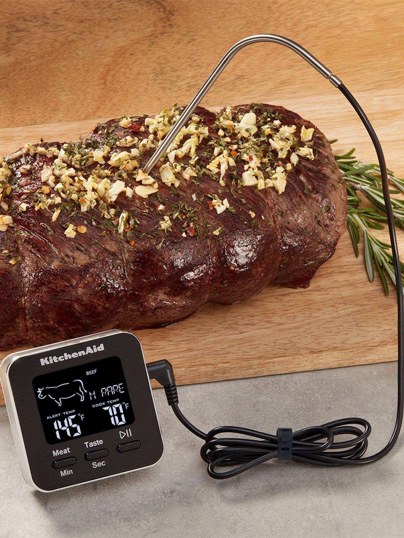 Product photograph of Kitchenaid Digital Kitchen Thermometer With Timer And Leave-in Oven Probe from very.co.uk