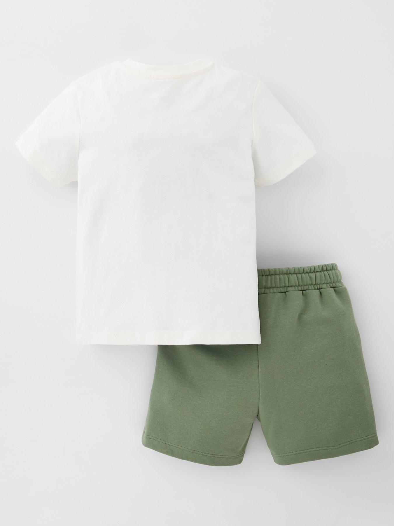 Image 2 of 4 of Everyday Boys Dinosaur Print Short Sleeve T-Shirt and Short Set - Multi