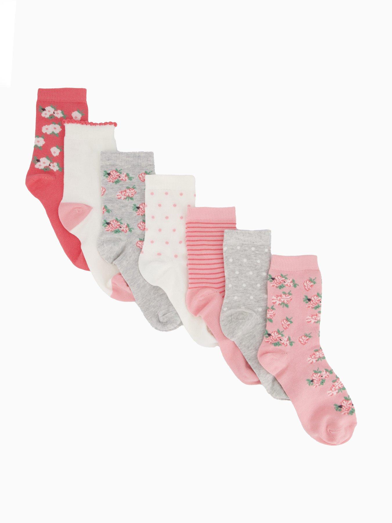 undefined Girls 7 Pack Summer Garden Socks - Multi