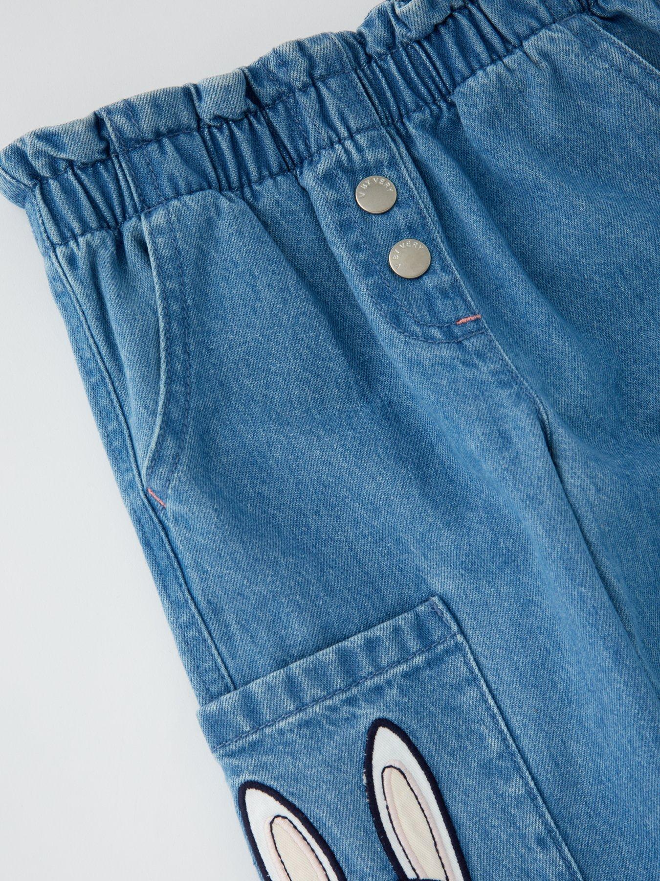 Image 3 of 4 of Mini V by Very Girls Bunny Button Jean - Blue