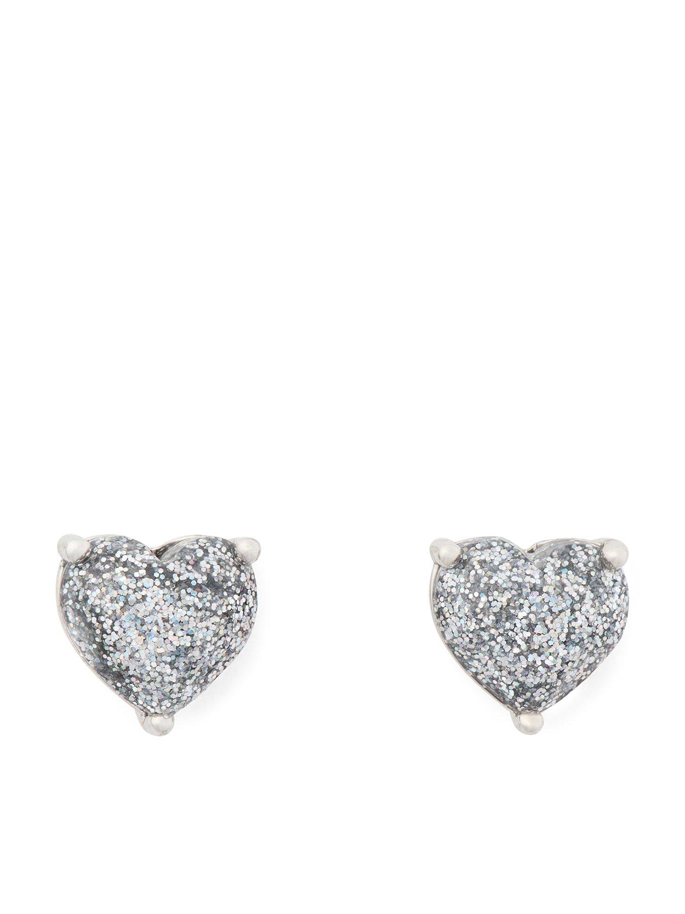 Product photograph of Kate Spade New York My Love Stud Earrings - Silver from very.co.uk