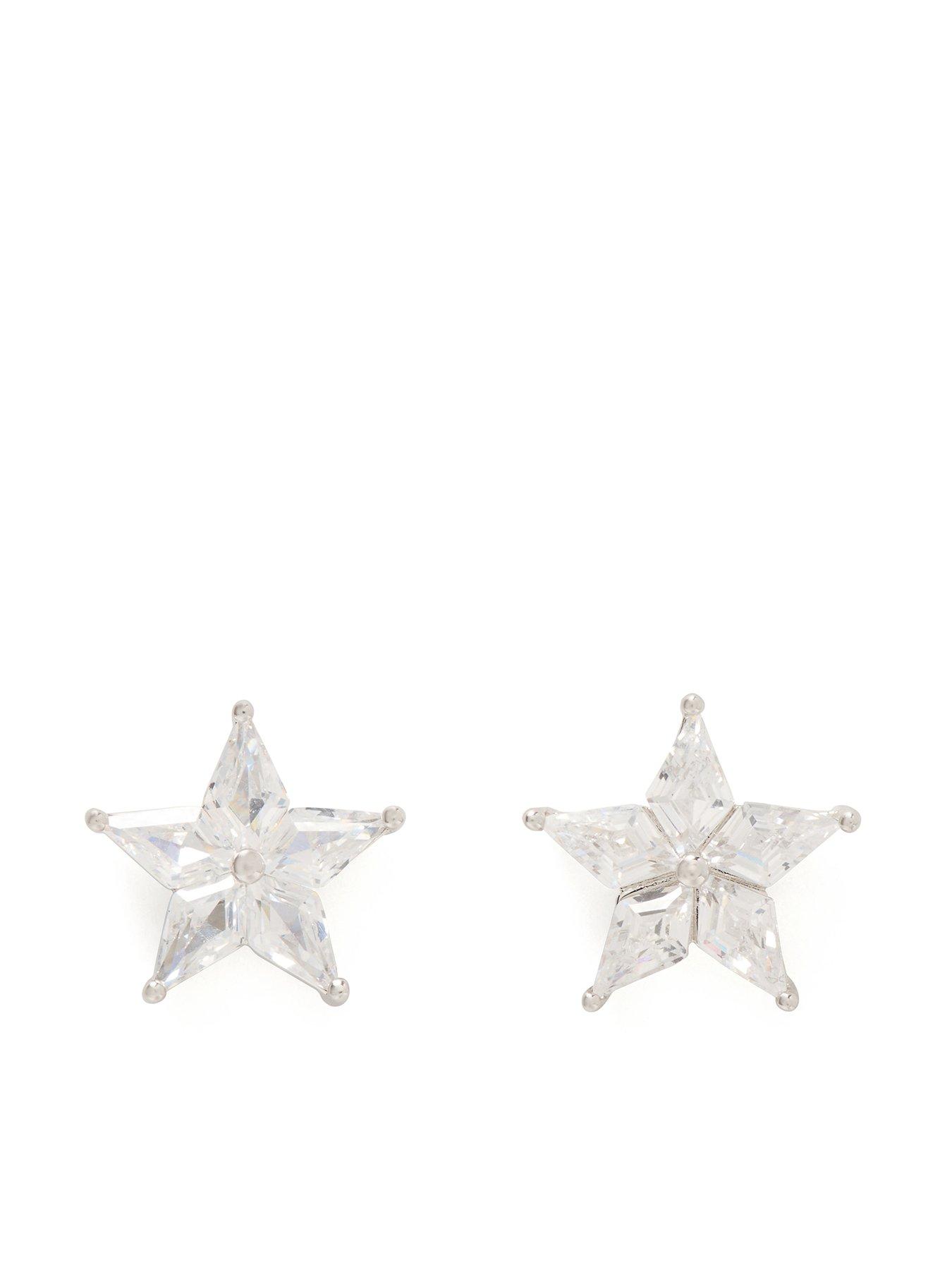 Product photograph of Kate Spade New York Cosmos Star Stud Earrings - Silver from very.co.uk