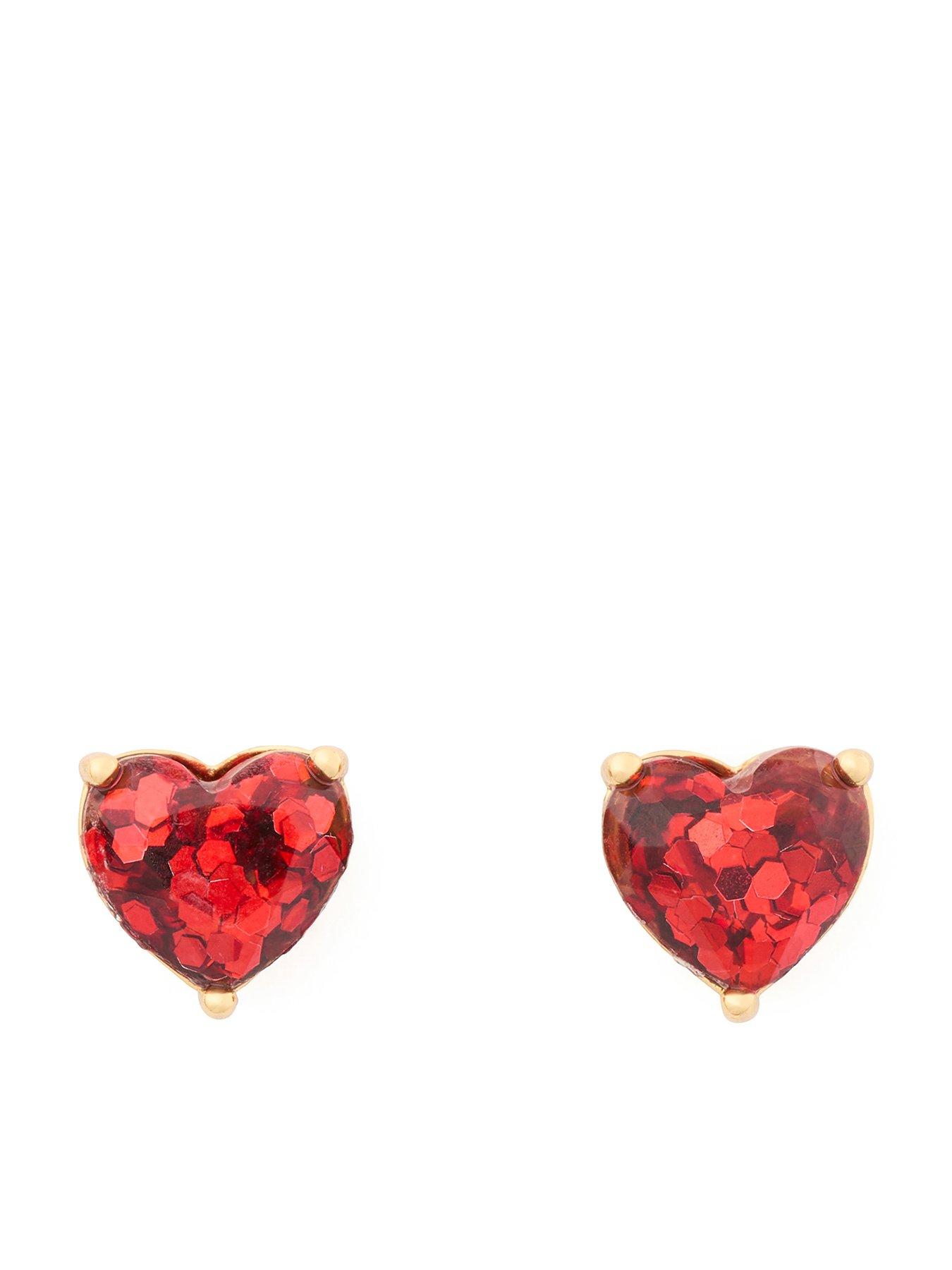 Product photograph of Kate Spade New York My Love Stud Earrings - Red Multi from very.co.uk