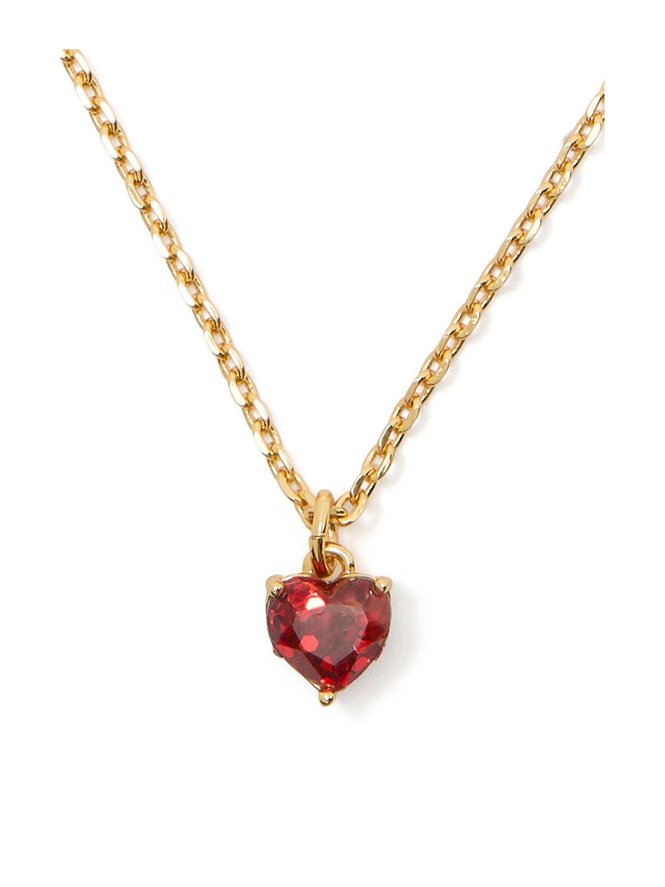 Product photograph of Kate Spade New York My Love Mini Pendant Necklace - Red Multi from very.co.uk