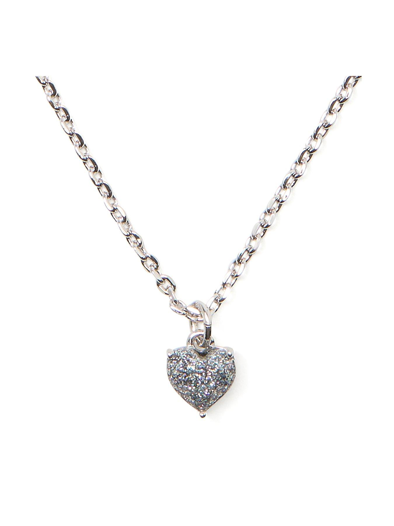 Product photograph of Kate Spade New York My Love Mini Pendant Necklace - Silver from very.co.uk