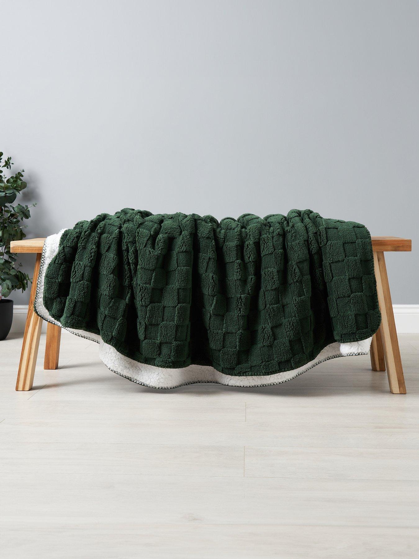 undefined Checkerboard Throw With Sherpa Backing
