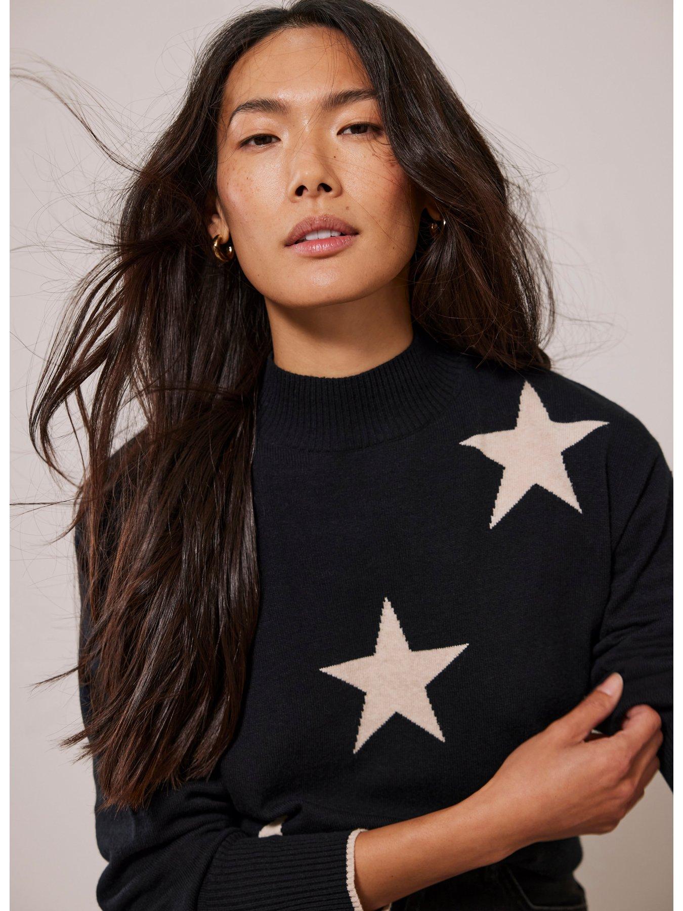 Mint Velvet High Neck Star Jumper Very