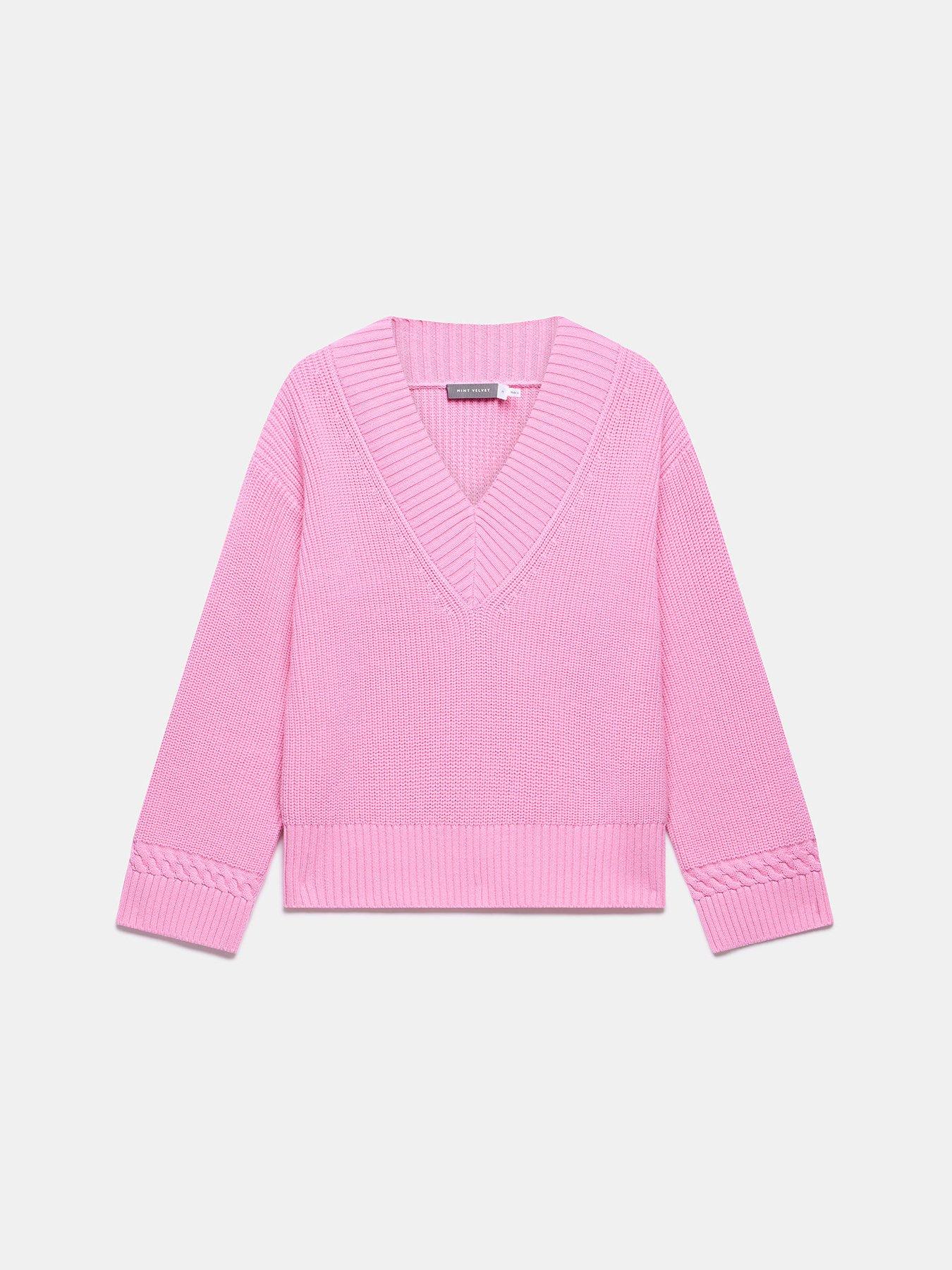 Pink Cotton Blend Jumper