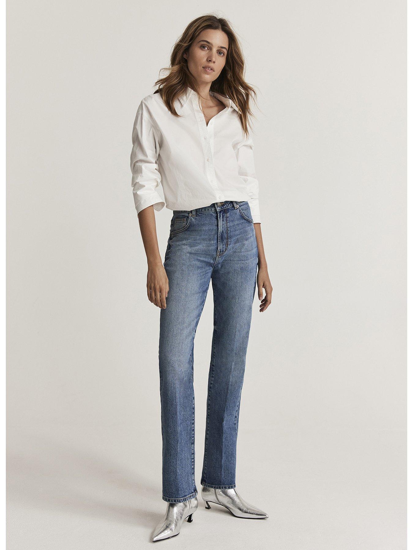 Image 2 of 5 of Mint Velvet Midi Indigo Straight Jean - Blue