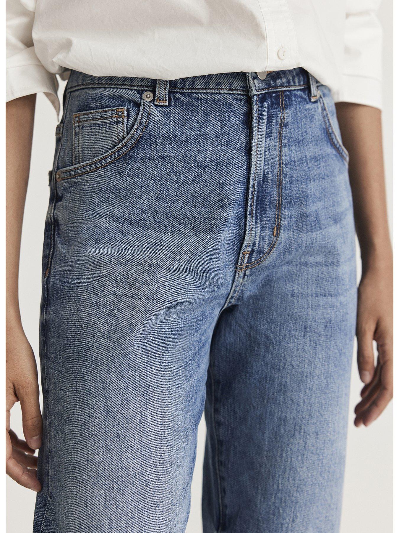 Image 3 of 5 of Mint Velvet Midi Indigo Straight Jean - Blue