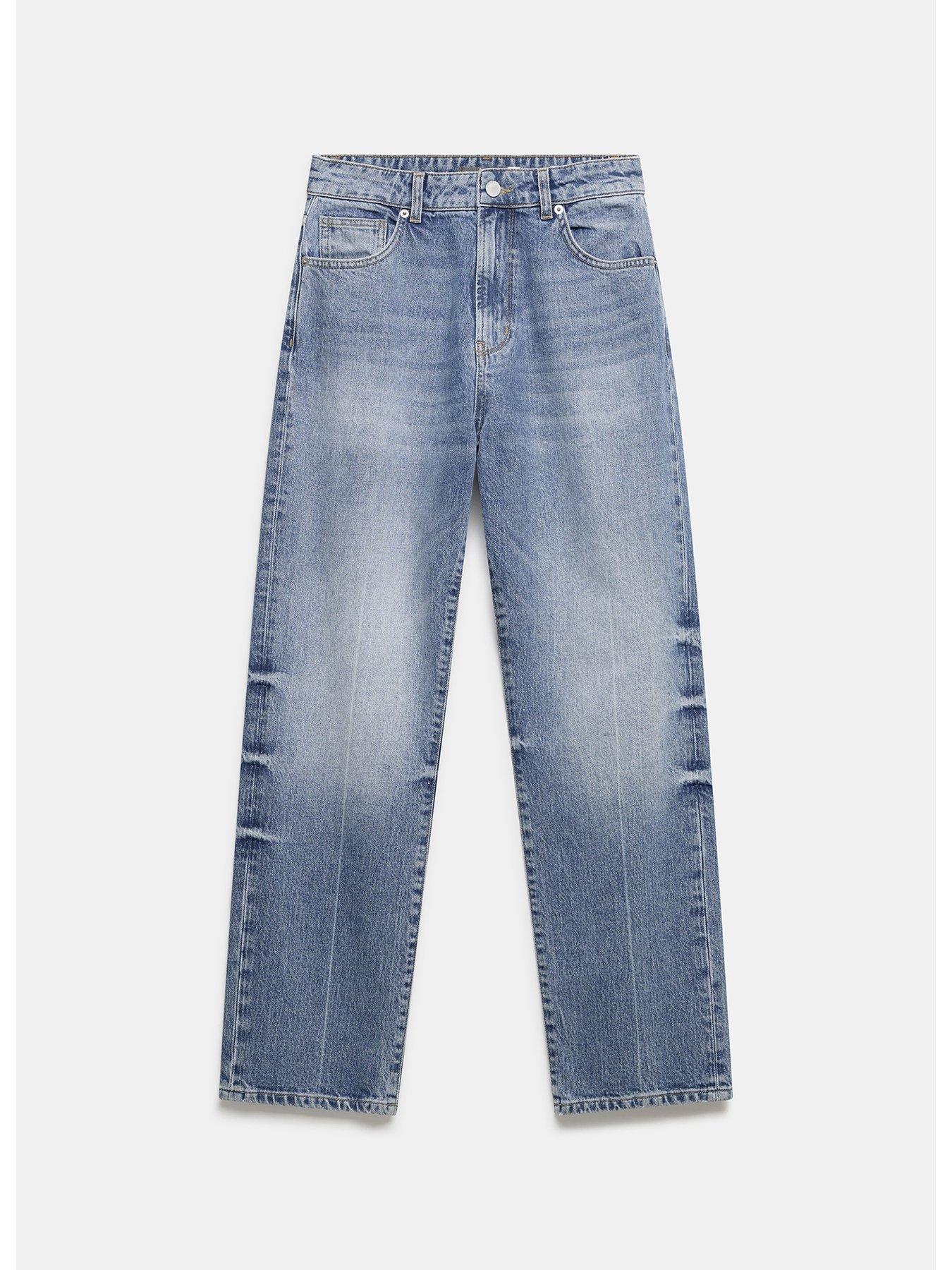Image 4 of 5 of Mint Velvet Midi Indigo Straight Jean - Blue