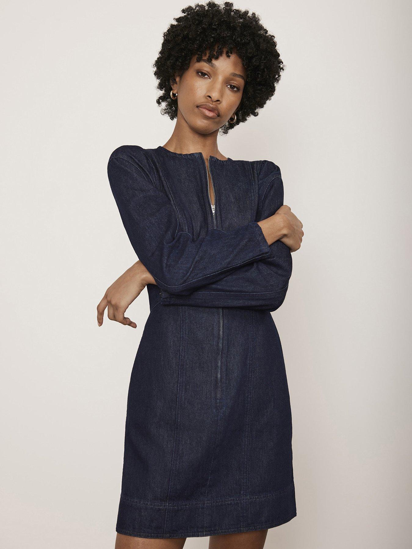 MIZ-441897 NAVY VELOUR DRESS main image 1