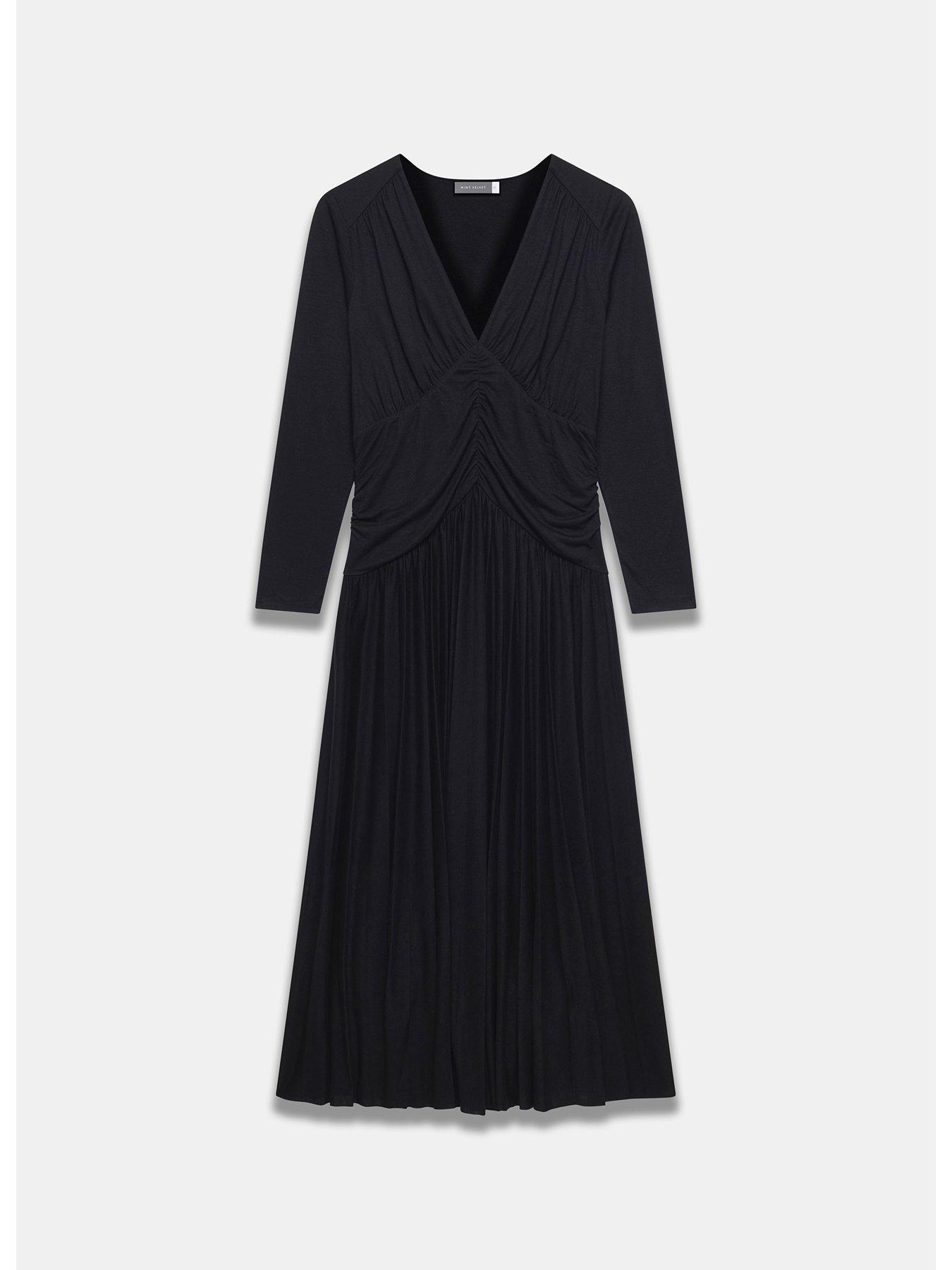 Mint Velvet Draped Jersey Maxi Dress - Black | Very