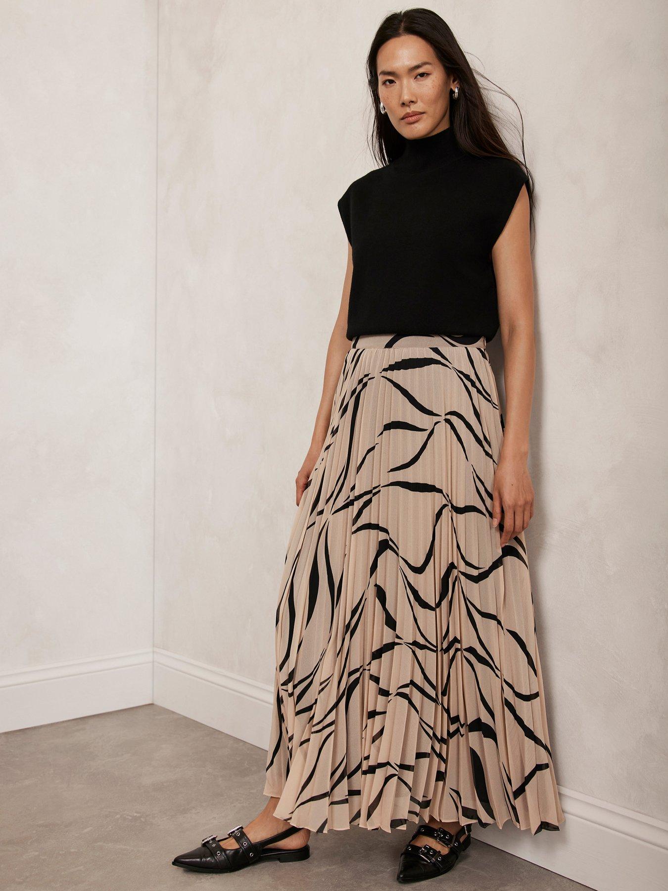 Mint Velvet Khaki Structured Midaxi Skirt Very