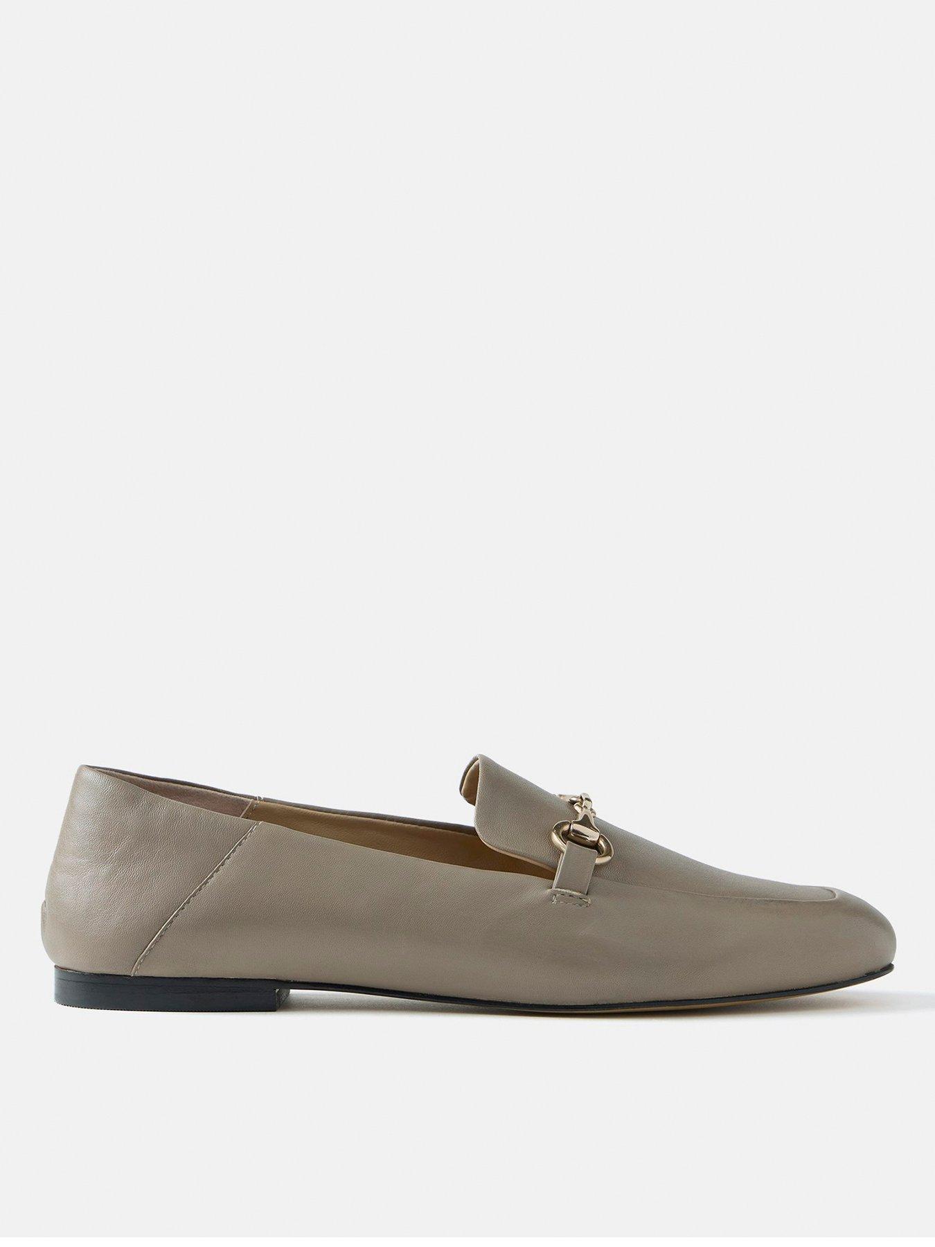 Mint Velvet Neutral Leather Loafer