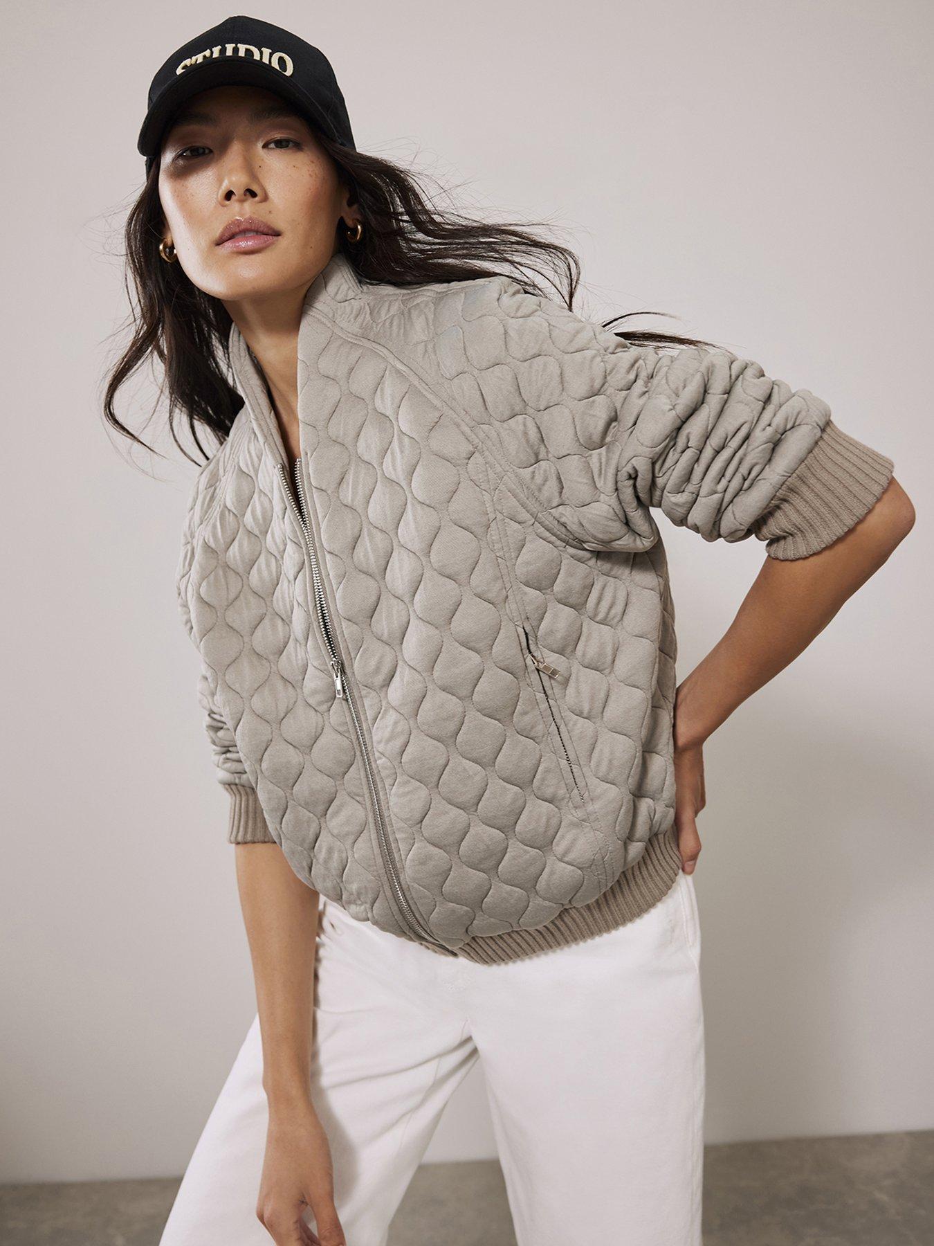 Image 1 of 5 of Mint Velvet Quilted Jacket - Green